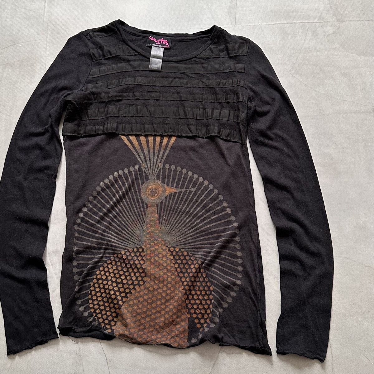 Hysteric Glamour Peacock Custo Barcelona Mesh Top Long Sleeve Cop Copine Vibe Size S / US 4 / IT 40 - 2 Thumbnail