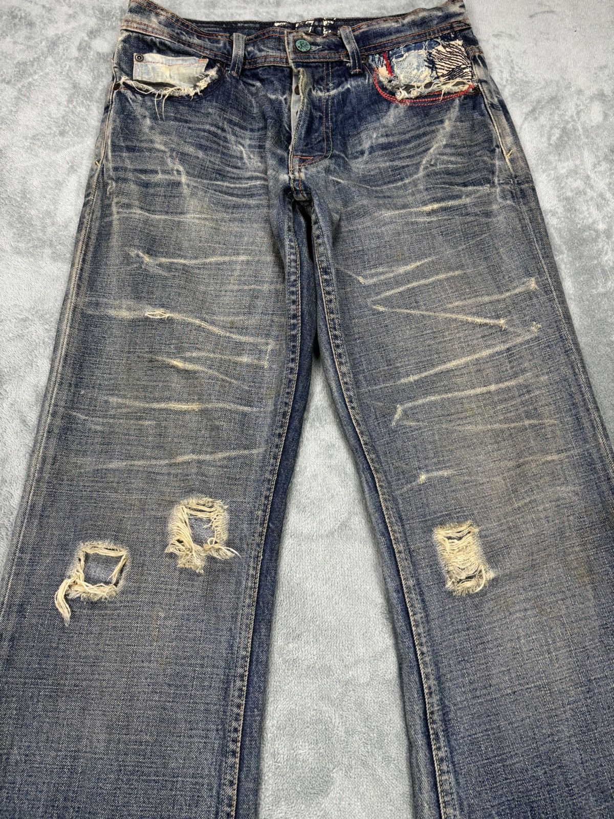 Other 575 Distressed Flared Denim Jeans. S016 Size US 29 - 3 Thumbnail
