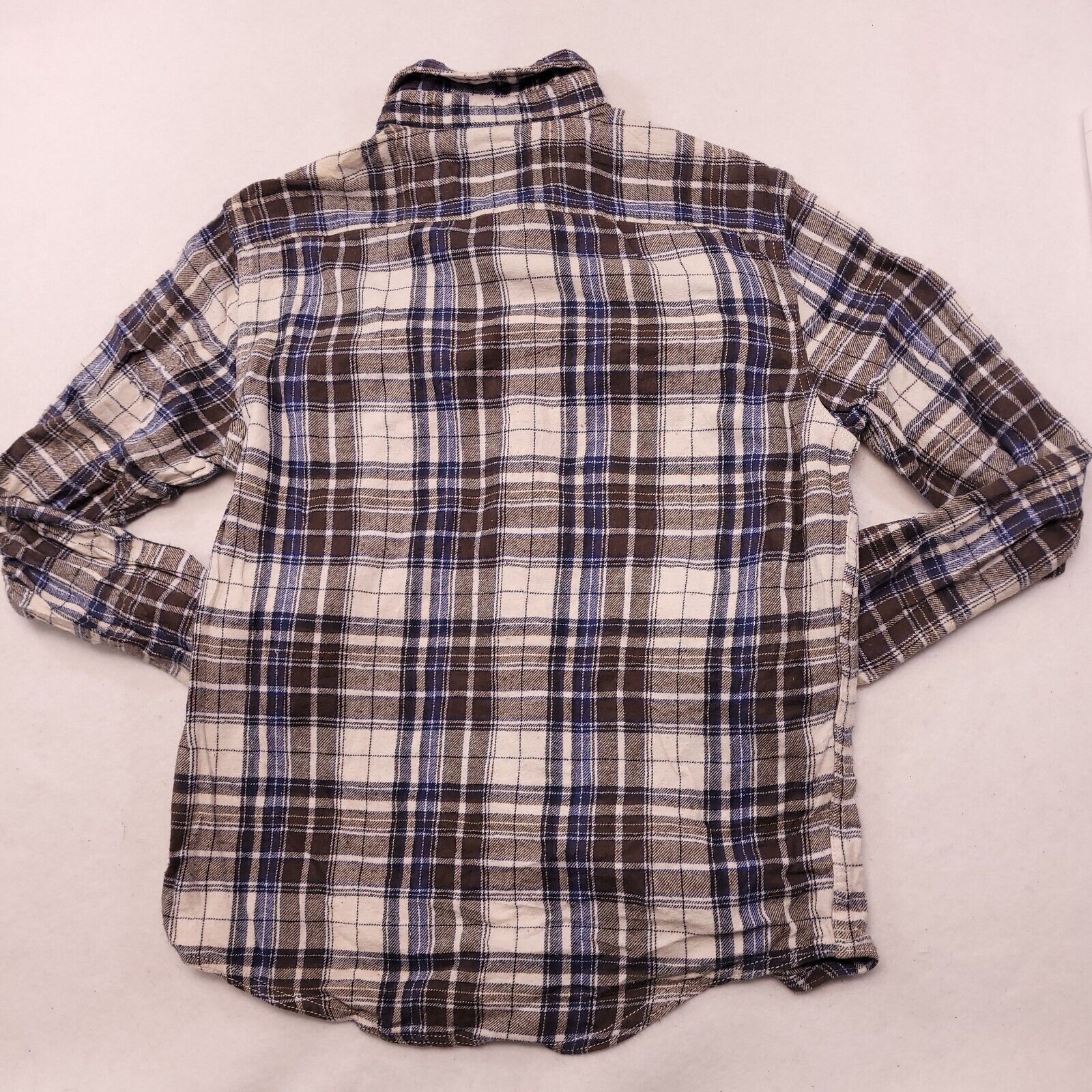 Sonoma Sonoma Madras Flannel Button Up Shirt Mens Size M Brown Blue Size US M / EU 48-50 / 2 - 11 Thumbnail