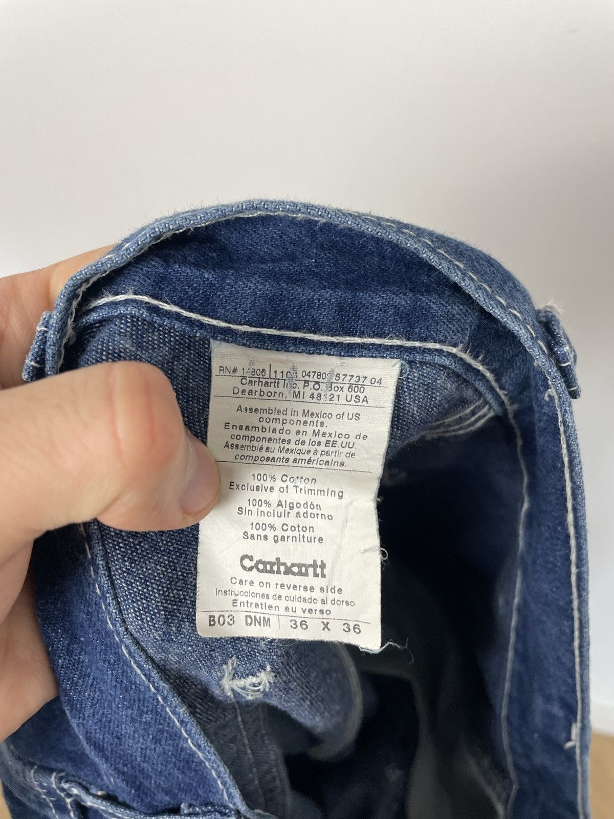 Carhartt Vintage 90s Carhartt Single Knee Basic Rare Work Pant Denim Size US 36 / EU 52 - 4 Thumbnail