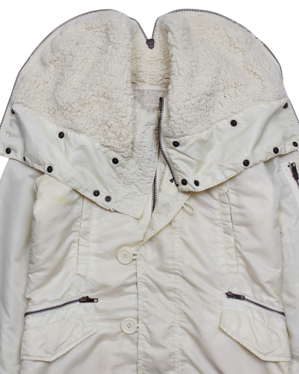 GOA 2000S GOA JAPAN IVORY HOODED FISHTAIL PARKA SHERPA LINED Size US S / EU 44-46 / 1 - 5 Thumbnail
