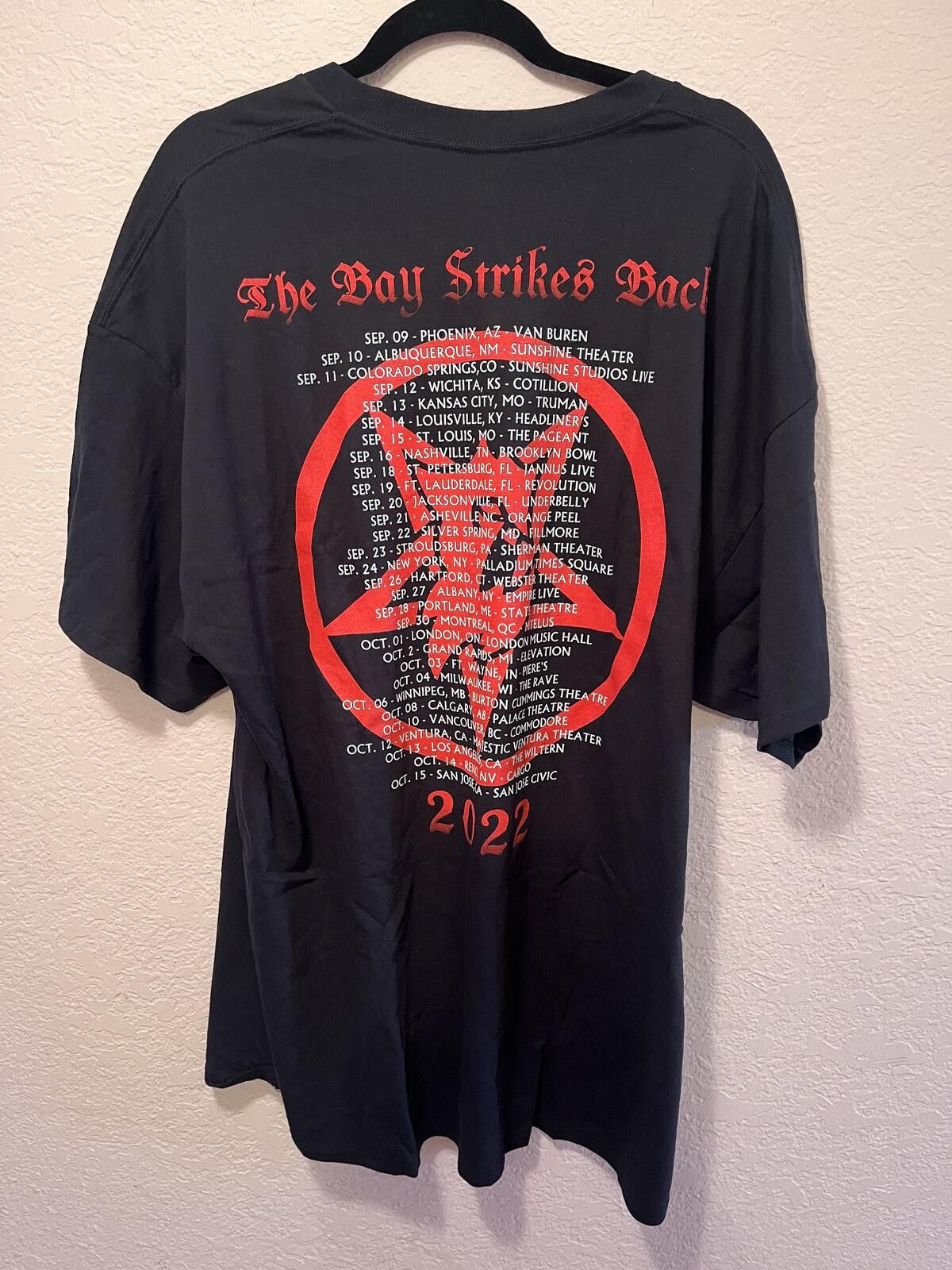 Other Death Angel The Bay Strikes Back 2022 Tour Black Graphic TSh Size ONE SIZE - 1 Thumbnail