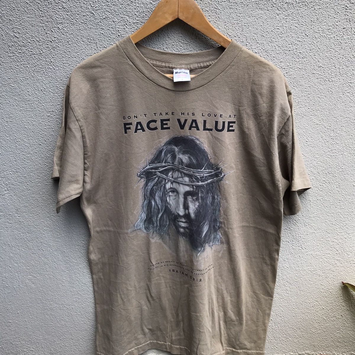 Vintage Vintage 90s JESUS face value tee christ bible Size US L / EU 52-54 / 3 - 2 Thumbnail