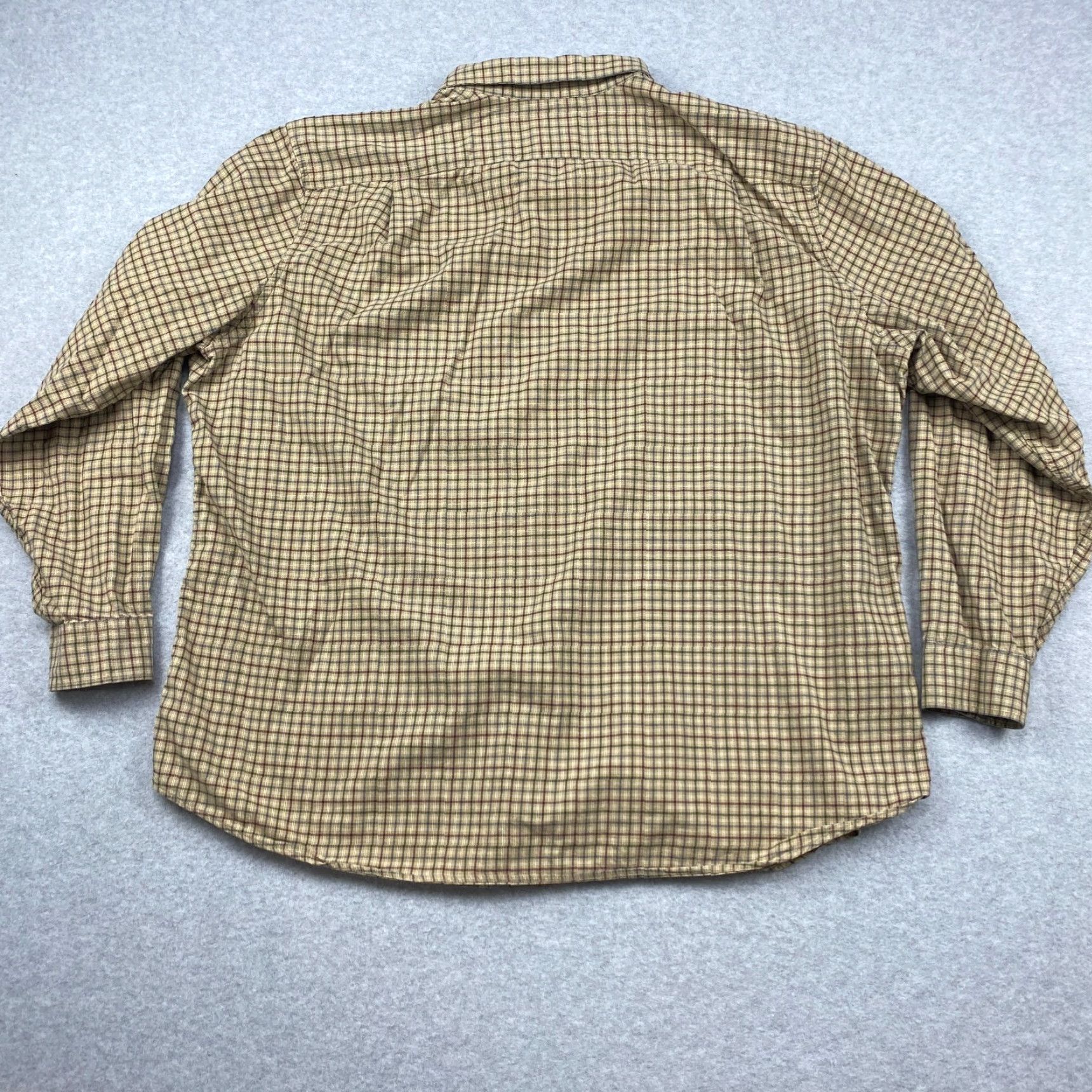 Eddie Bauer VINTAGE? Eddie Bauer Button-Down Flannel Shirt Mens 2XL Beige Check Relaxed Long Sleeve Size US XXL / EU 58 / 5 - 5 Thumbnail