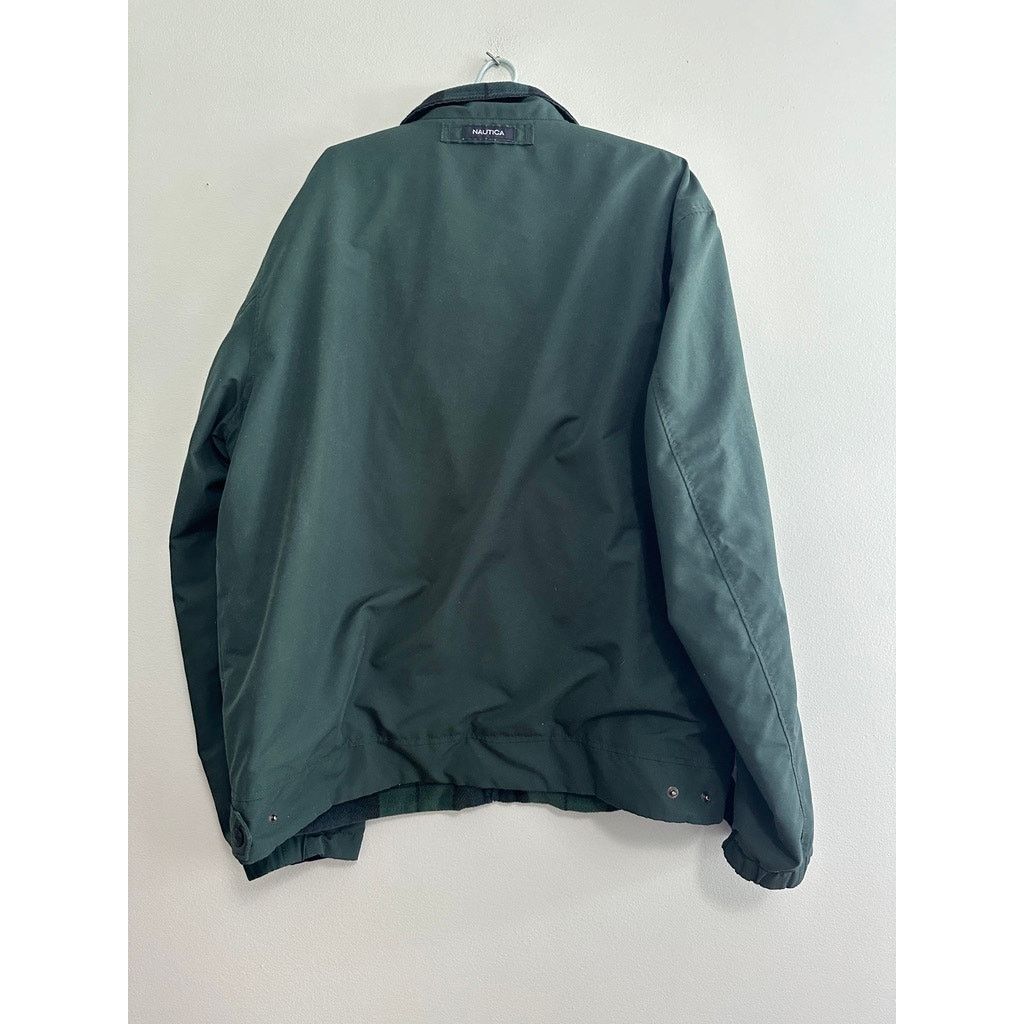 Nautica Vintage Y2K Nautica green plaid reversible fleece jacket Size US L / EU 52-54 / 3 - 4 Thumbnail
