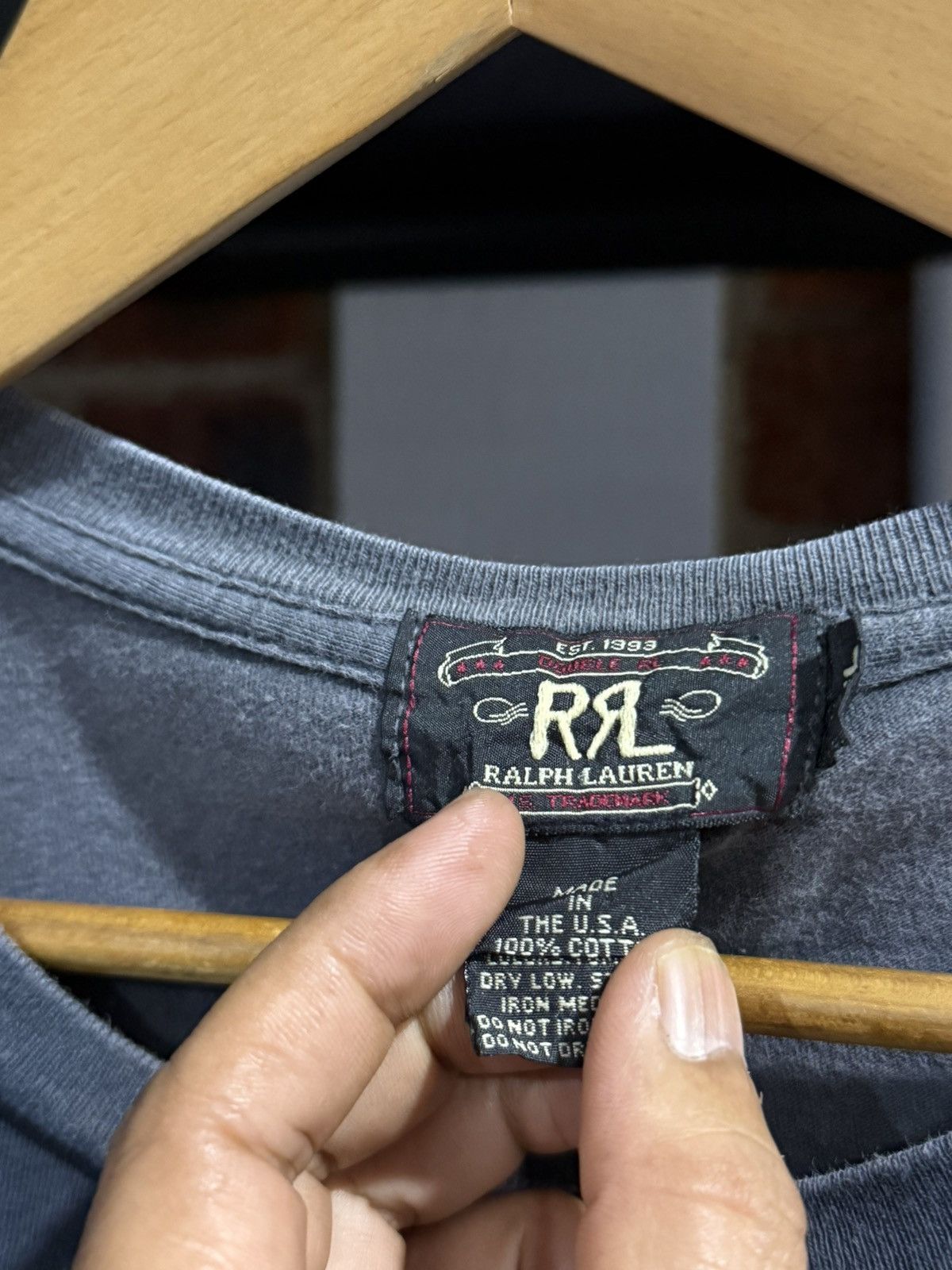 Polo Ralph Lauren × RRL Ralph Lauren × Vintage Thrashed Vintage Double RL Ralph Lauren Sun Faded RRL Tee Size US XXL / EU 58 / 5 - 6 Thumbnail