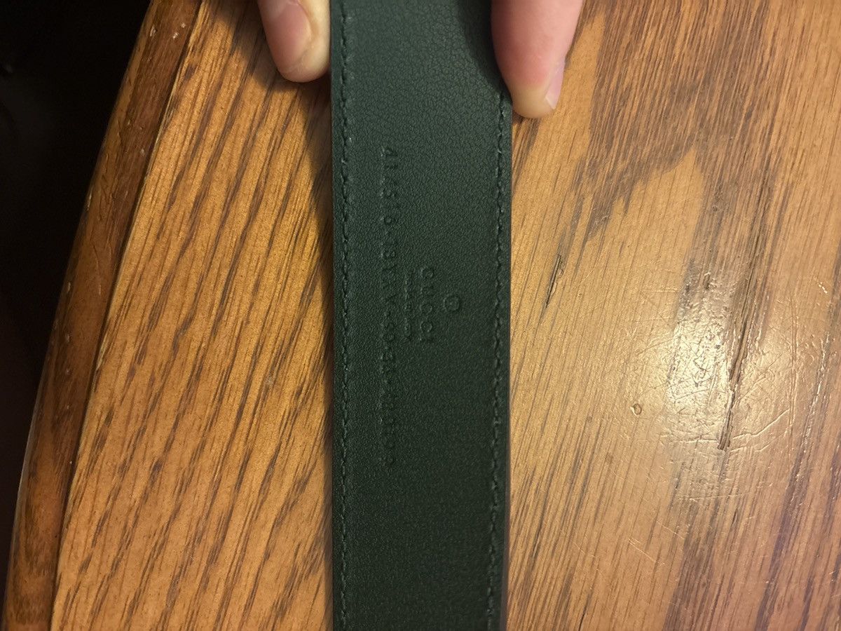 Gucci Gucci Forest Green GG Marmont Belt Size 36 - 4 Thumbnail