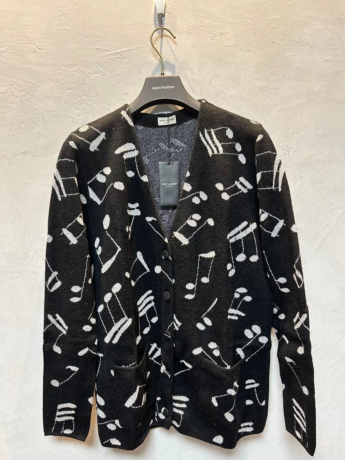 Saint Laurent Paris Saint Laurent Music Note Cardigan Sweater Size M / US 6-8 / IT 42-44 - 1 Thumbnail