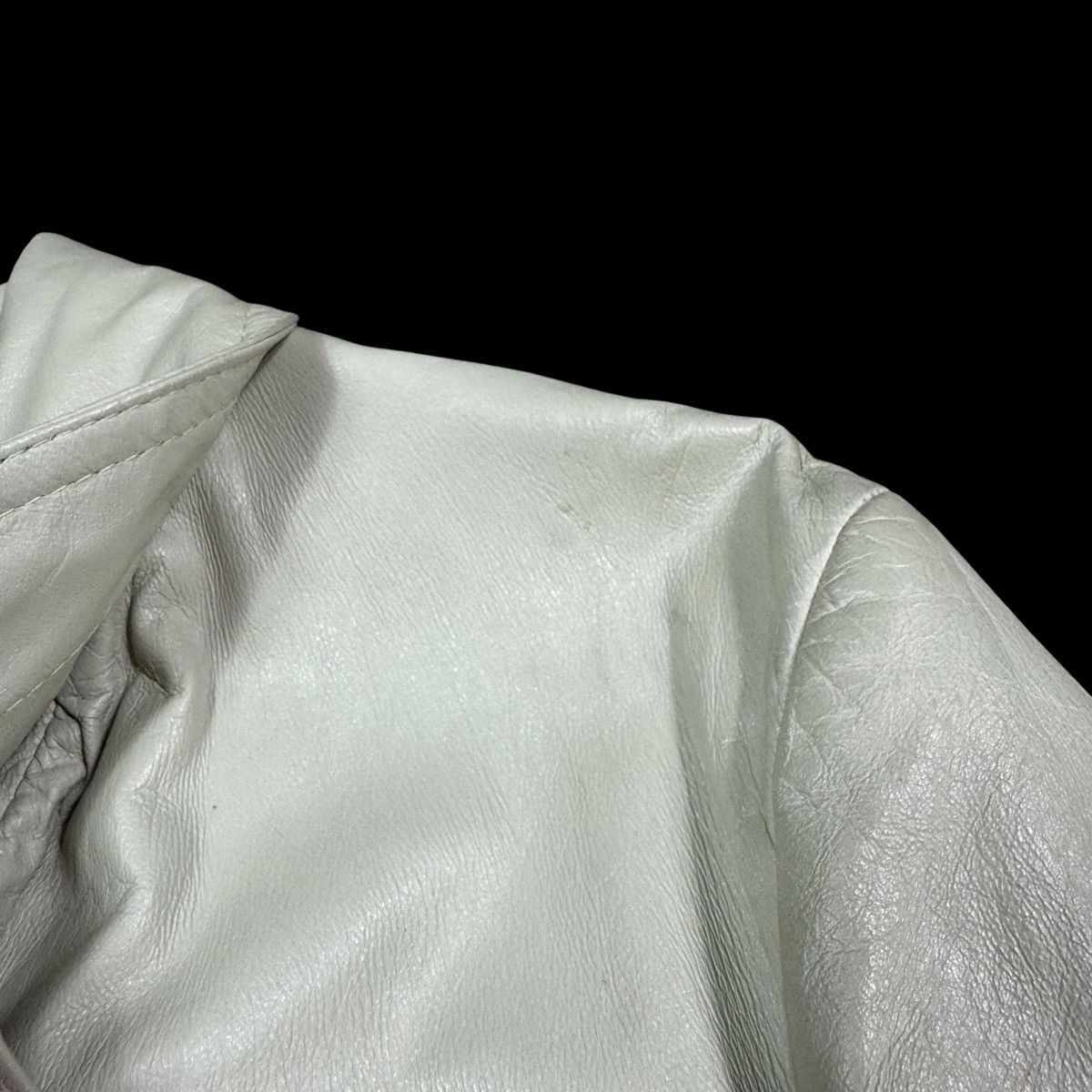 Vintage Vintage GraIs White Trench Coat Leather Jacket Men's 44 Size US L / EU 52-54 / 3 - 5 Thumbnail