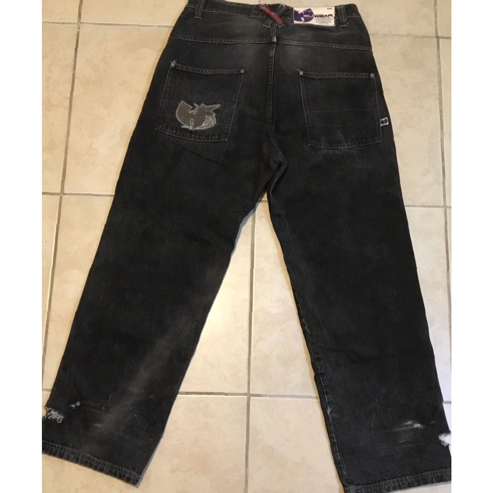 JNCO VINTAGE Wu Wear Jeans 36 Black Distressed Baggy 90s Hip Hop 80s 90s USA Mens Jeans Regular Large Size US 36 / EU 52 - 2 Thumbnail