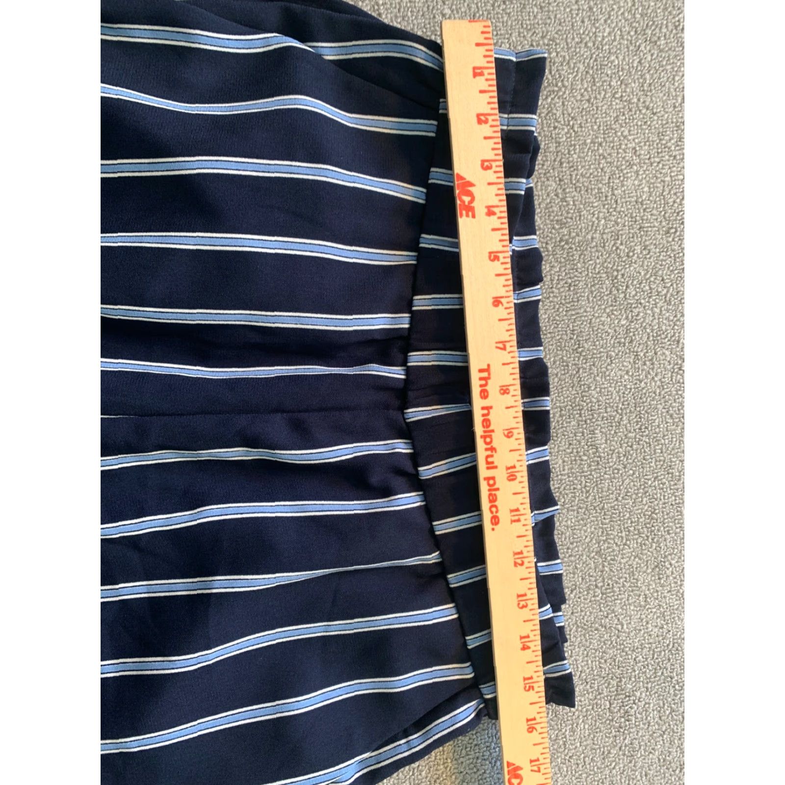 H&M H & M Blue Striped Pants Womens Size 10 Regular Dress Pants Casual Classic Fit Zip Closure Size 32" / US 10 / IT 46 - 3 Thumbnail