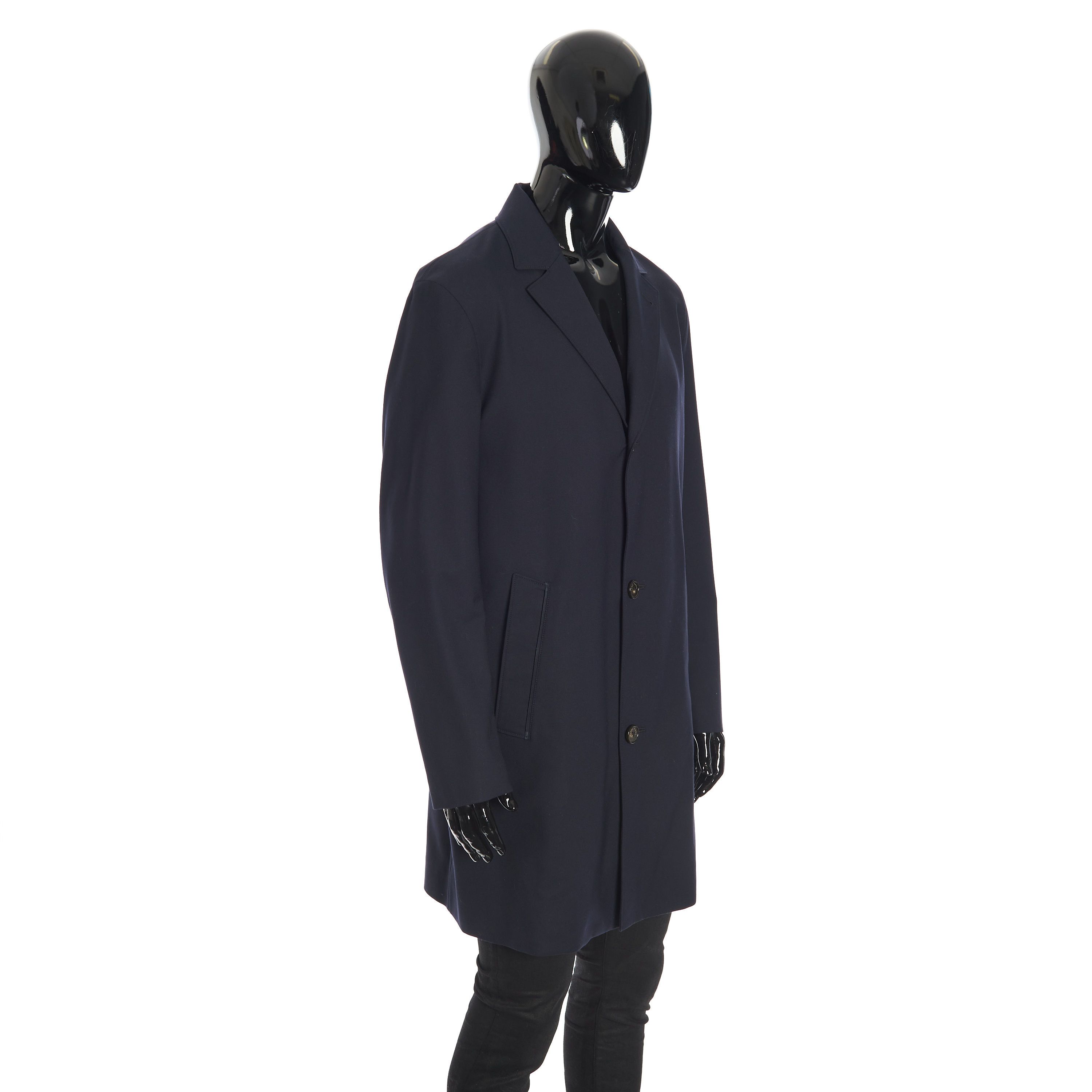 Loro Piana Wallaston Coat In Navy Blue Stretch Wool Size US S / EU 44-46 / 1 - 8 Thumbnail