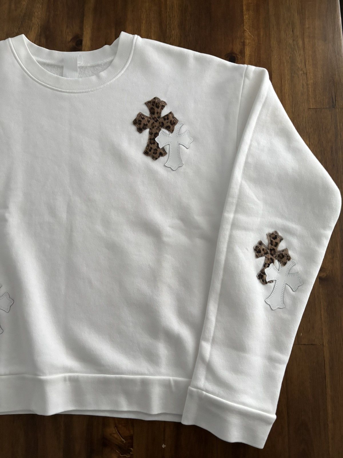 Chrome Hearts Chrome Hearts Leopard And White Patch Crewneck Size US S / EU 44-46 / 1 - 3 Thumbnail
