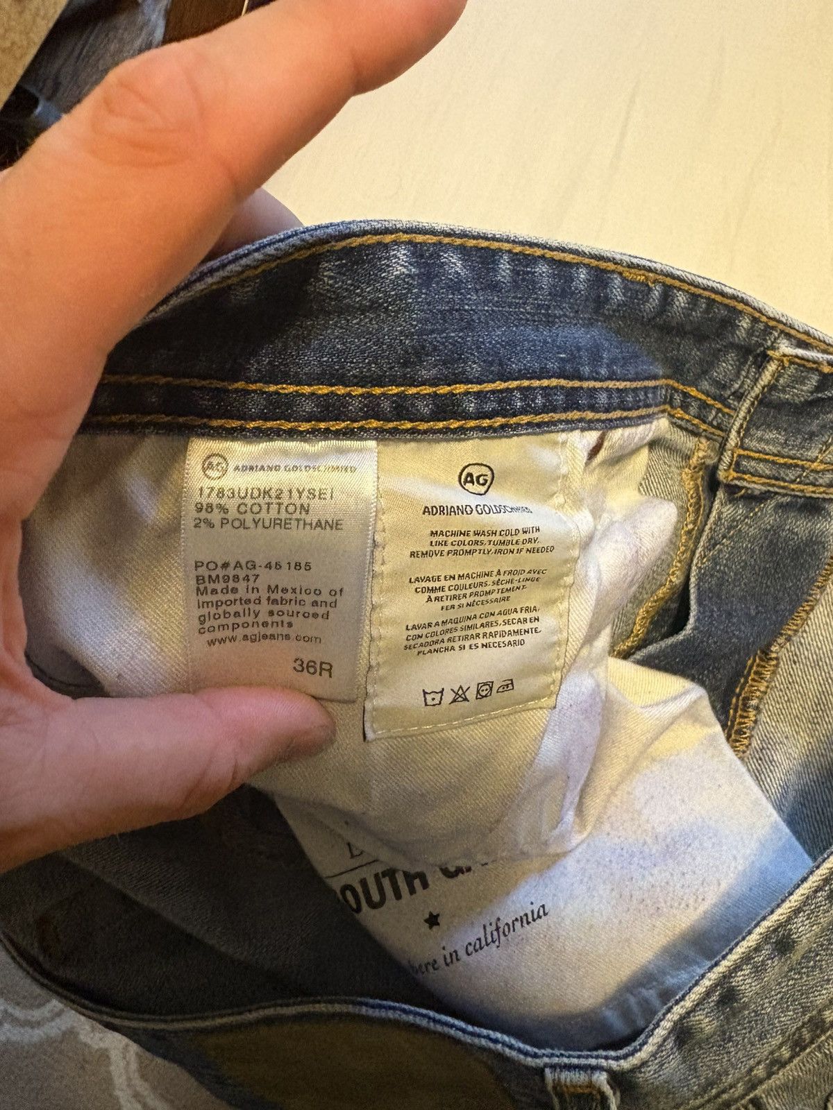 AG Adriano Goldschmied AG Adrian Goldschmeid Tellis Modern Slim Washed Blue Denim Size US 36 / EU 52 - 4 Thumbnail