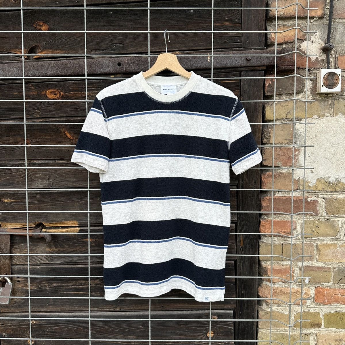 Norse Projects Norse Projects Johannes Textured Stripe T-Shirt Casual S Size US S / EU 44-46 / 1 - 1 Thumbnail