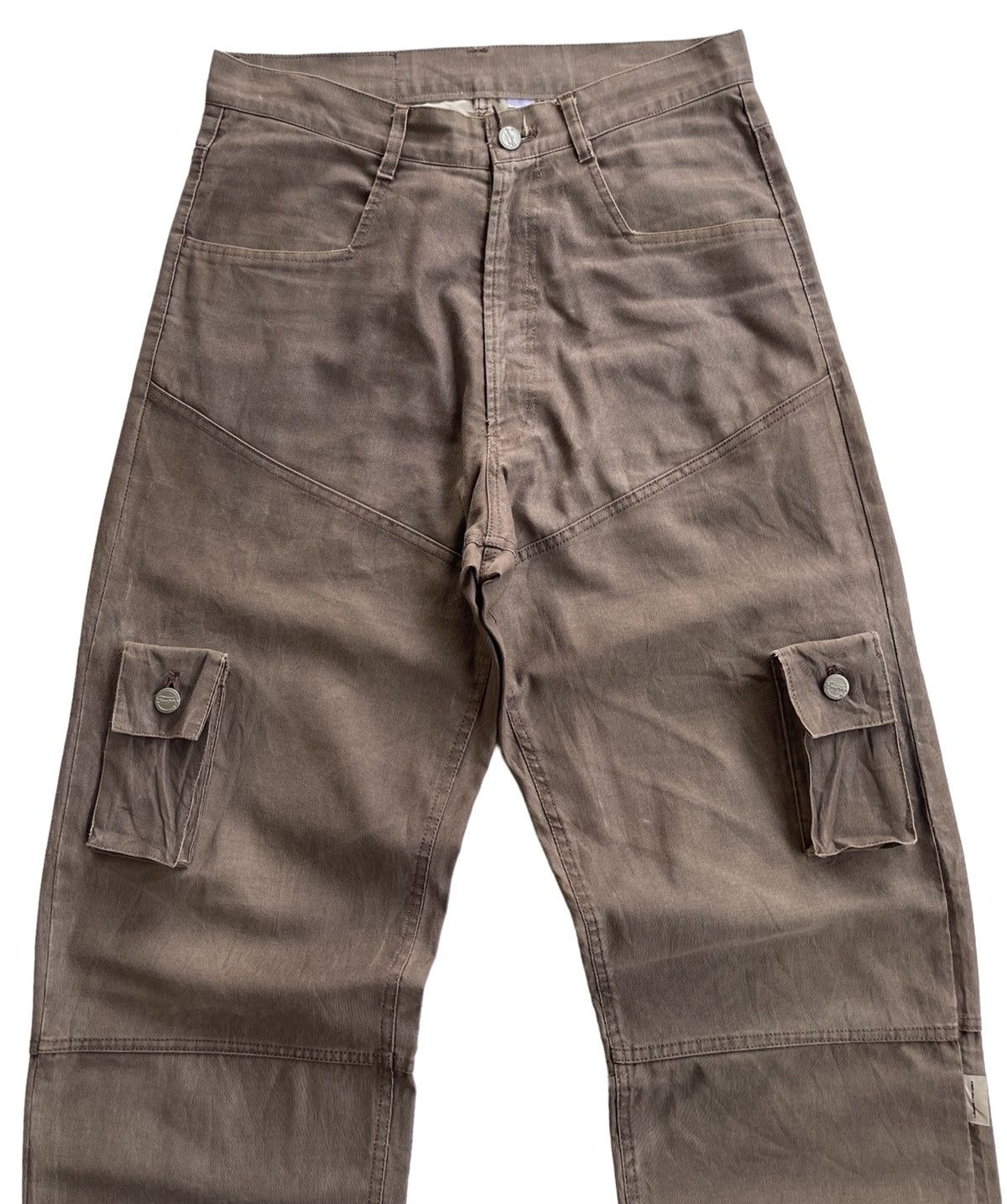 Japanese Brand EMPR Highwaist Cargo Multipocket Parachute Tactical Pants Size US 30 / EU 46 - 4 Thumbnail