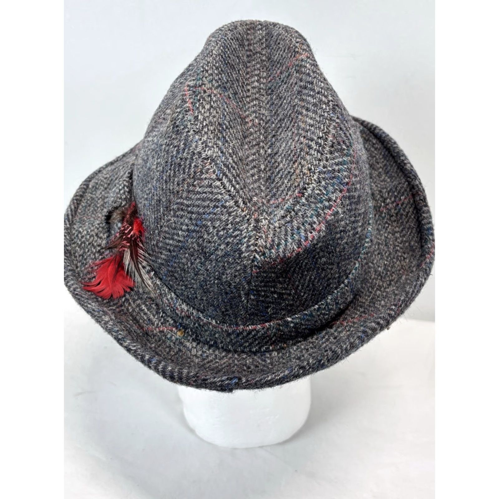 Vintage VINTAGE HaT Fedora Hat 100% Wool Gray Size 7 1/8 United States Read Size ONE SIZE - 4 Thumbnail