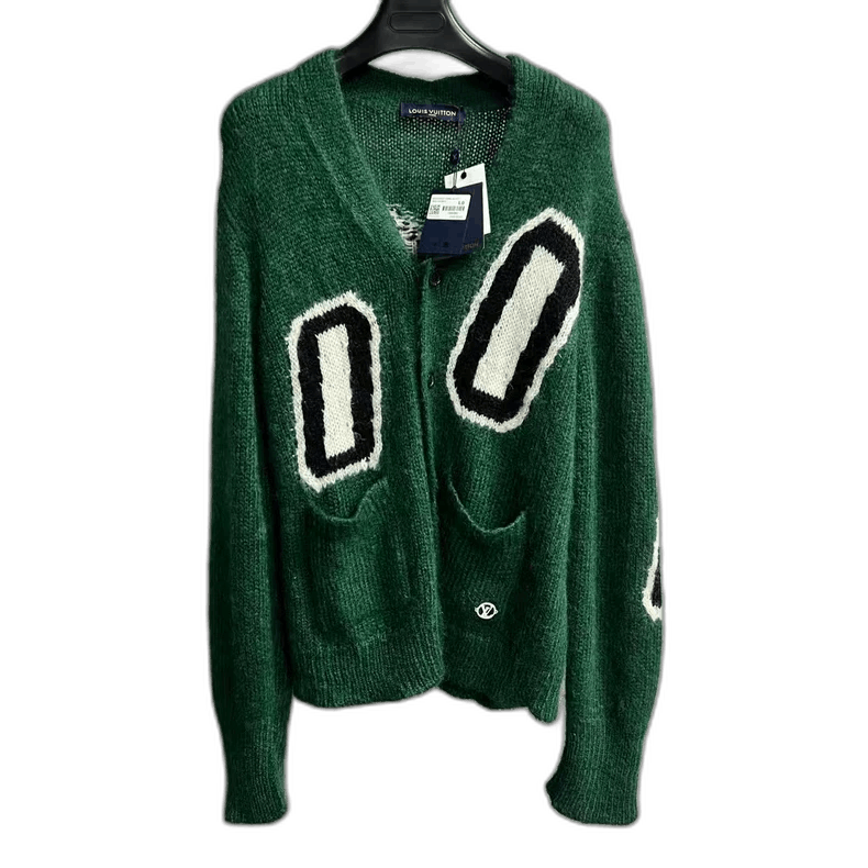Louis Vuitton Louis Vuitton Green Letter Pattern Knit Sweater Size US L / EU 52-54 / 3 - 1 Thumbnail