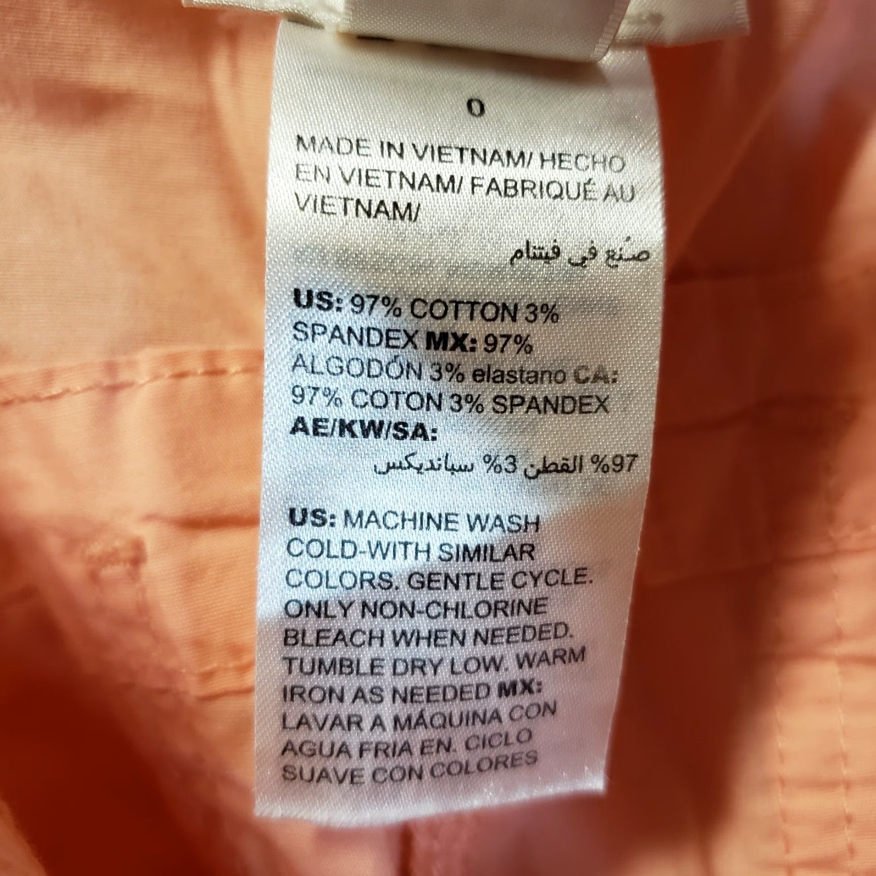 Vintage Chicos Womens Cropped Pants Zip Cotton Blend Mid Rise Orange 4 Inseam 20 Womens Size 27" / US 4 / IT 40 - 6 Thumbnail