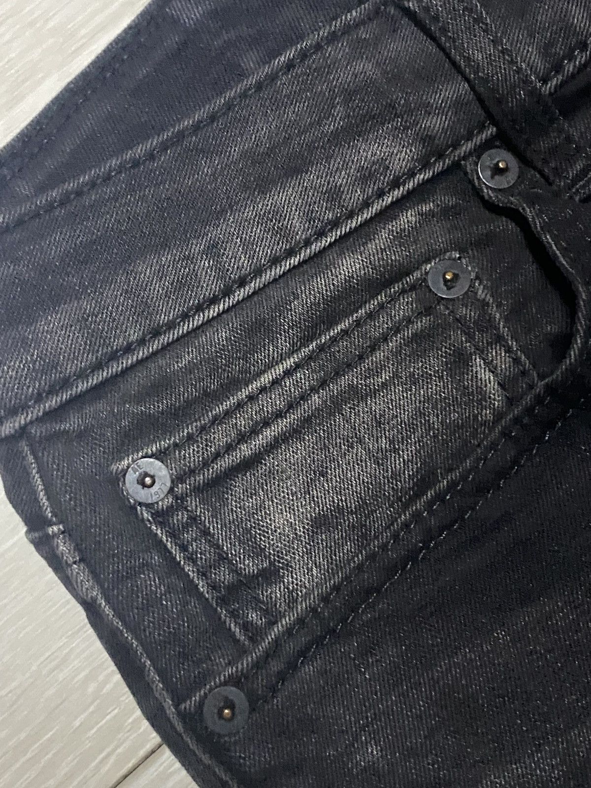 American Eagle Outfitters Vintage American Eagle Outfitter Black Denim Tears Slim Jean Size US 36 / EU 52 - 8 Thumbnail