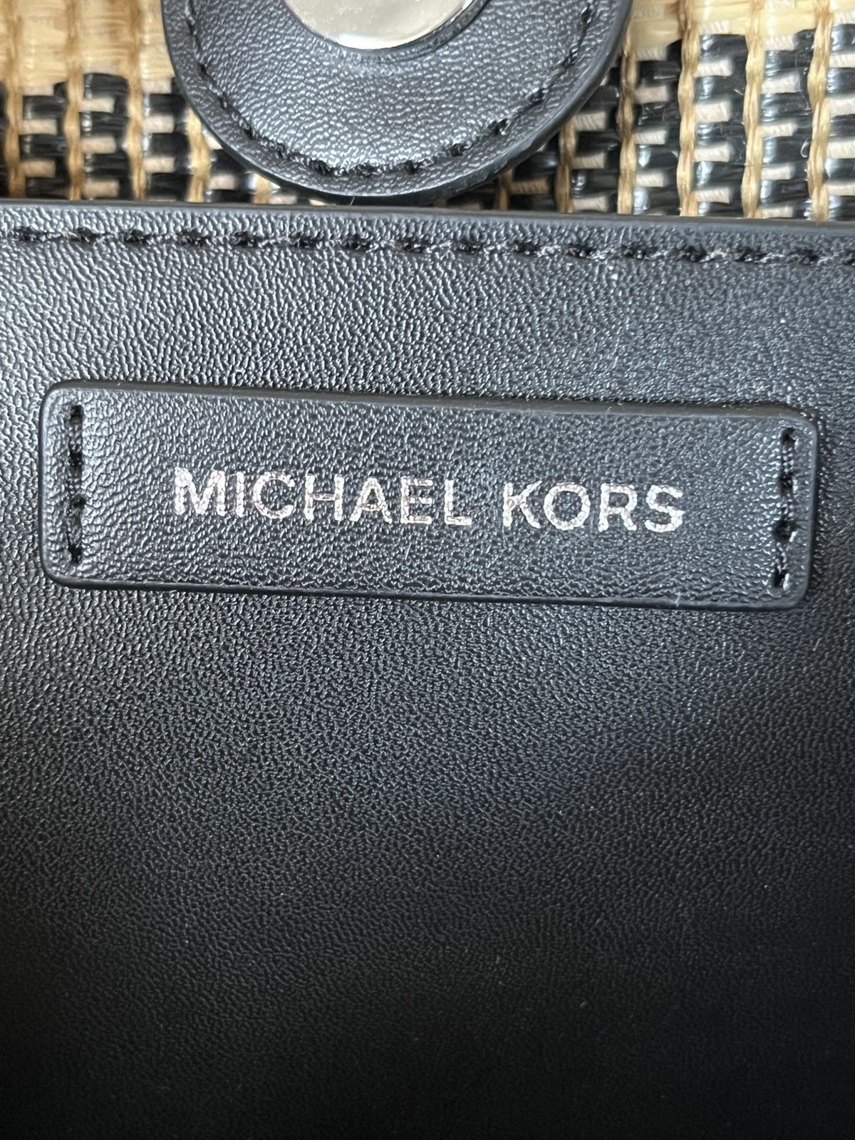 Michael Kors Michael Kors Avalon Medium Striped Woven Tote Bag Size ONE SIZE - 9 Thumbnail