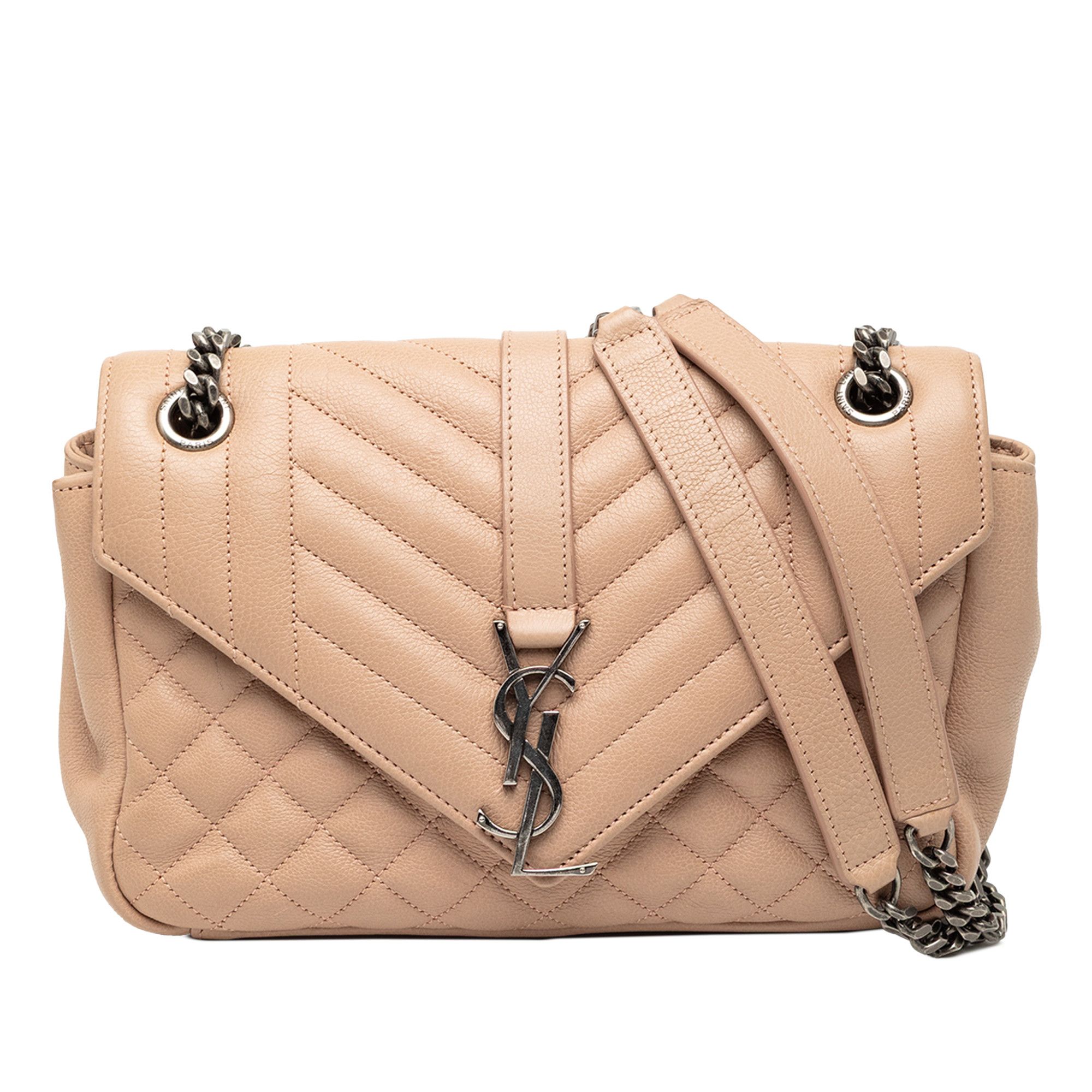 Yves Saint Laurent Yves Saint Laurent Medium Sheepskin Triquilt Monogram College Bag Size ONE SIZE - 1 Thumbnail