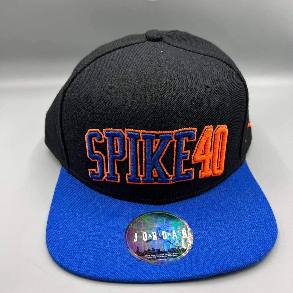 Jordan Brand Air Jordan Hat Men Black Blue Jumpman Spike 40 Snap Back Cap Size ONE SIZE - 3 Thumbnail