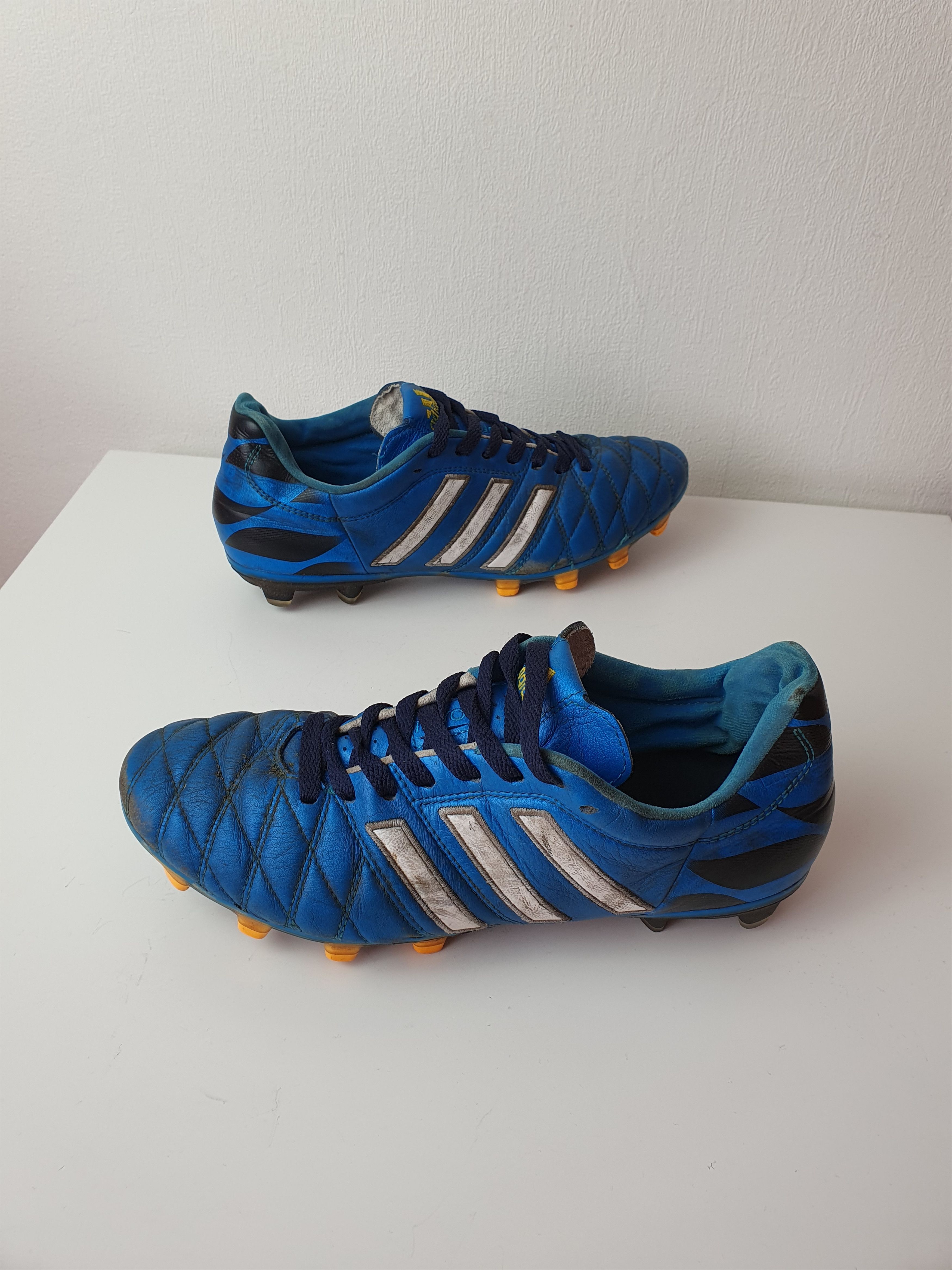 Adidas Vinatge Football Caps Adidas Adipure 11 Pro Blue Soccer Size US 8.5 / EU 41-42 - 9 Thumbnail