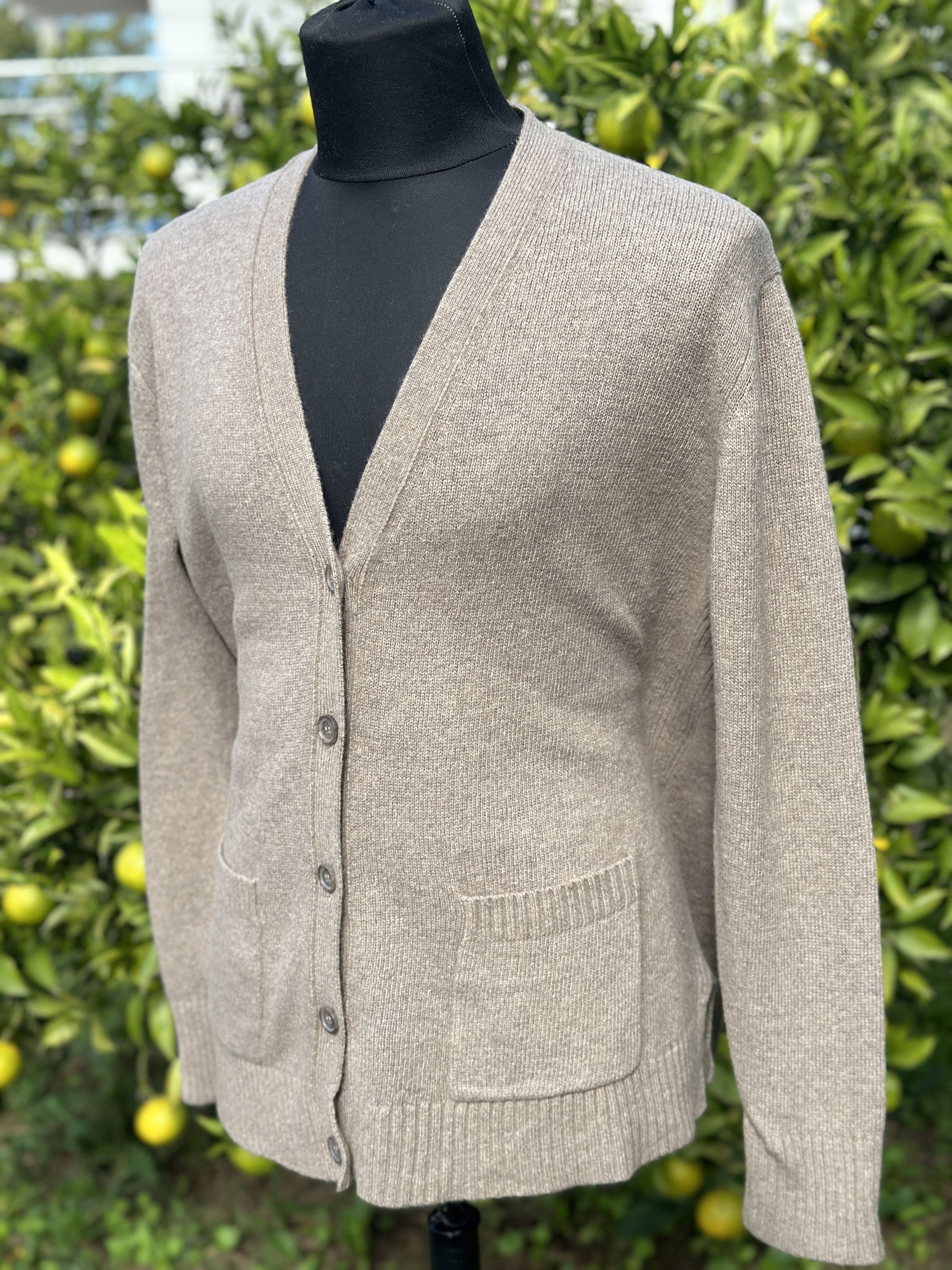Other Jenni Kayne Taupe Cardigan Knit Cashmere Wool Size 2XL Size XXL / US 16-18 / IT 52-54 - 11 Thumbnail