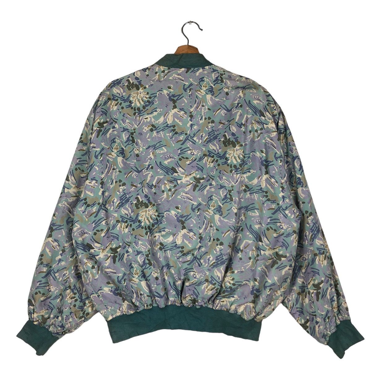 Japanese Brand 🔥Vintage Bomber Jacket Favored Pure Silk Over Print Flower Size US M / EU 48-50 / 2 - 8 Thumbnail