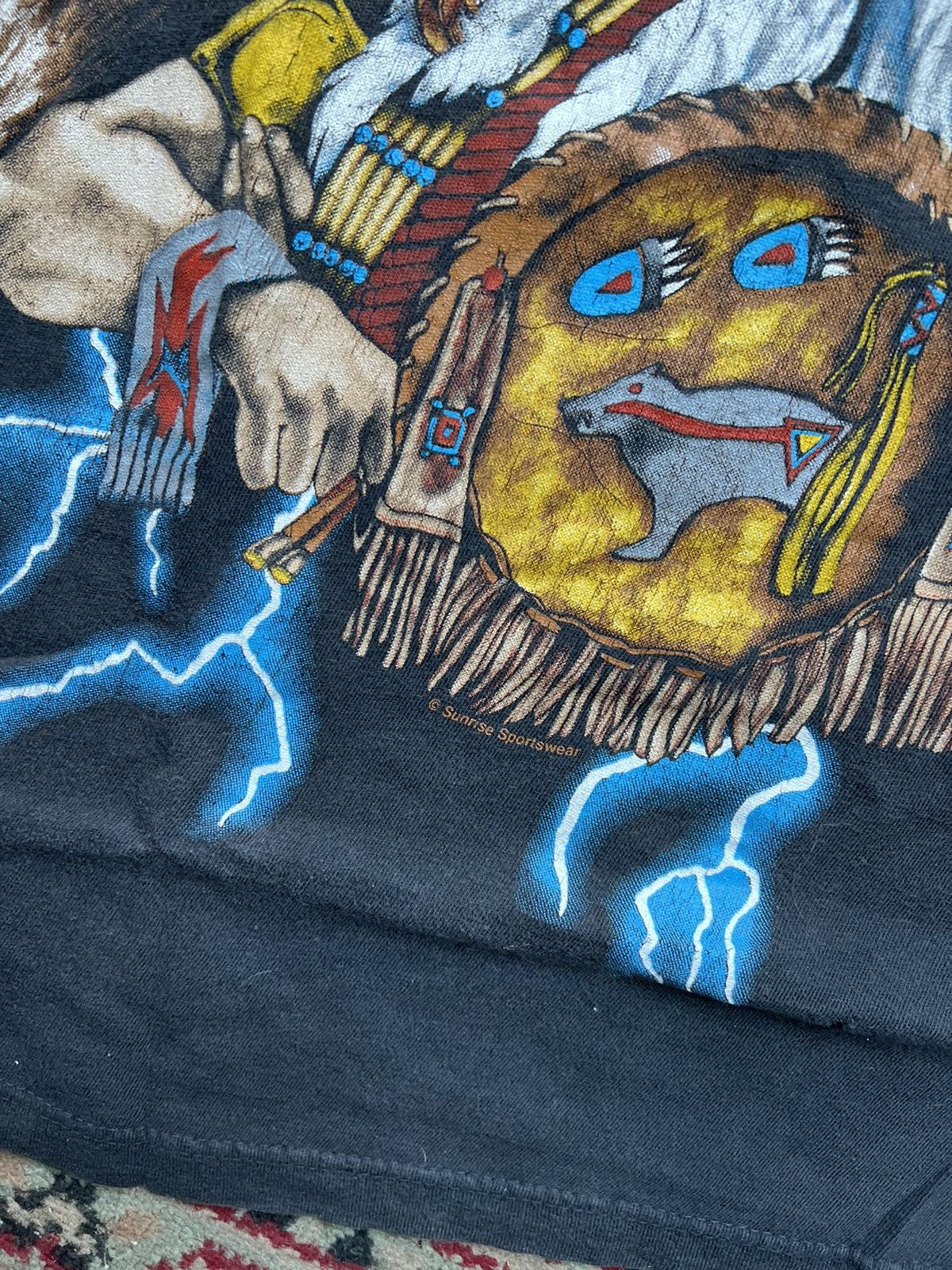 Vintage 90s Native Wolf American Thunder Single Stitch Nature Tee Size US L / EU 52-54 / 3 - 4 Preview