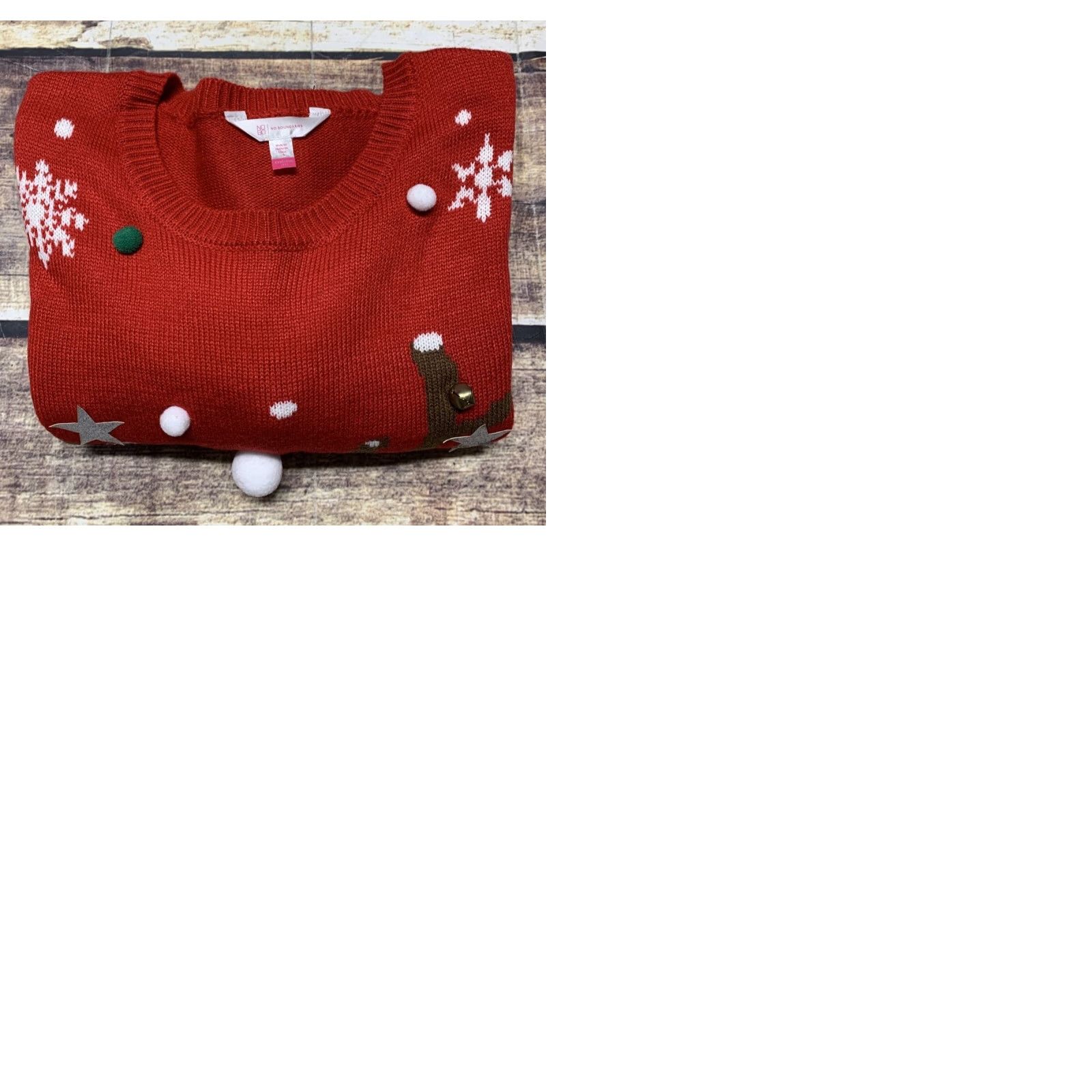 Vintage VINTAGE Christmas Sweater Woman’s XXXL Reindeer Jingle Bells Red White 3D Festive Fun Size XXL / US 16-18 / IT 52-54 - 9 Thumbnail