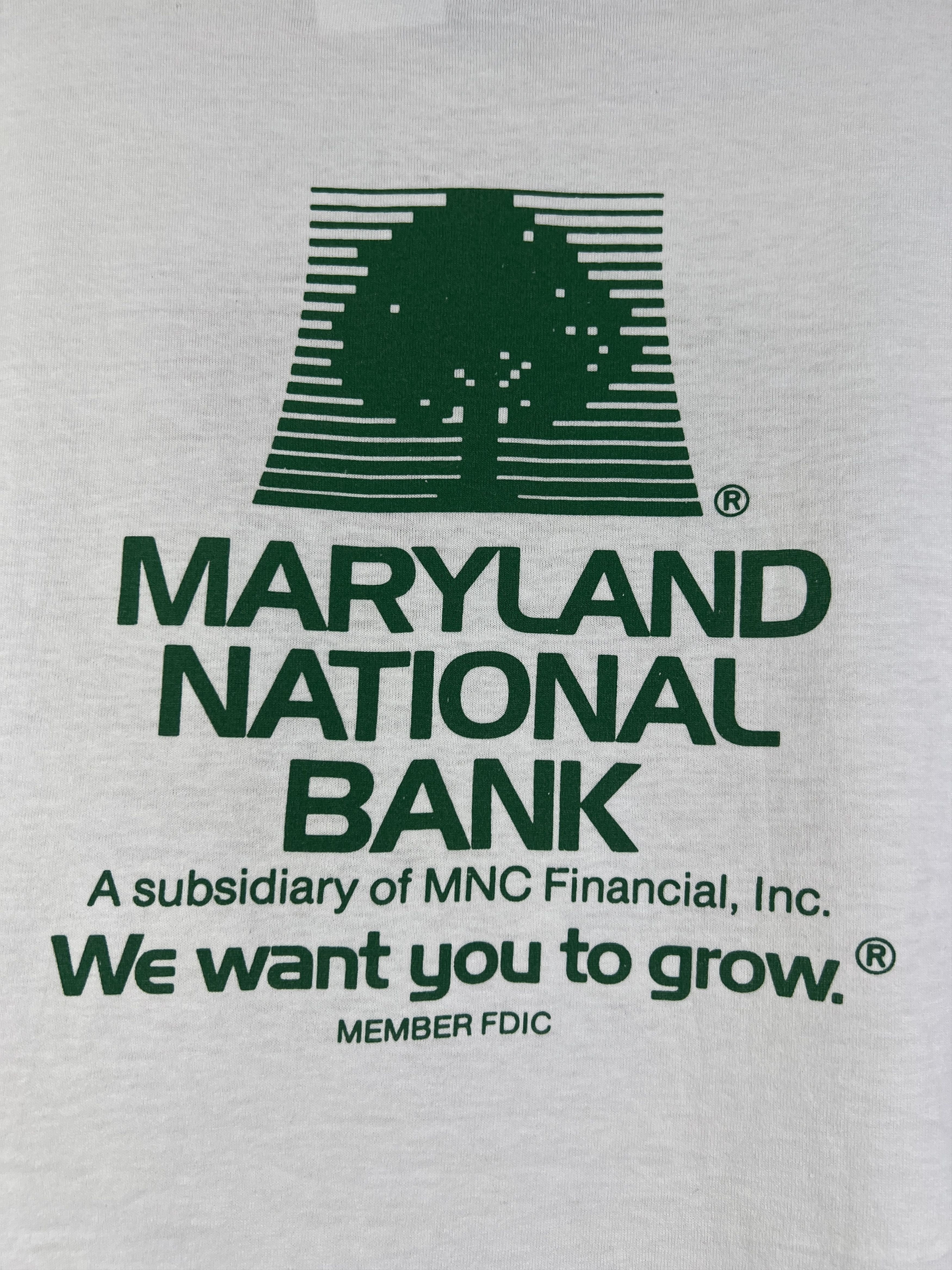 Vintage No.4954 Vintage 90s Maryland National Bank Graphic Tee (XL) Size US XL / EU 56 / 4 - 10 Thumbnail