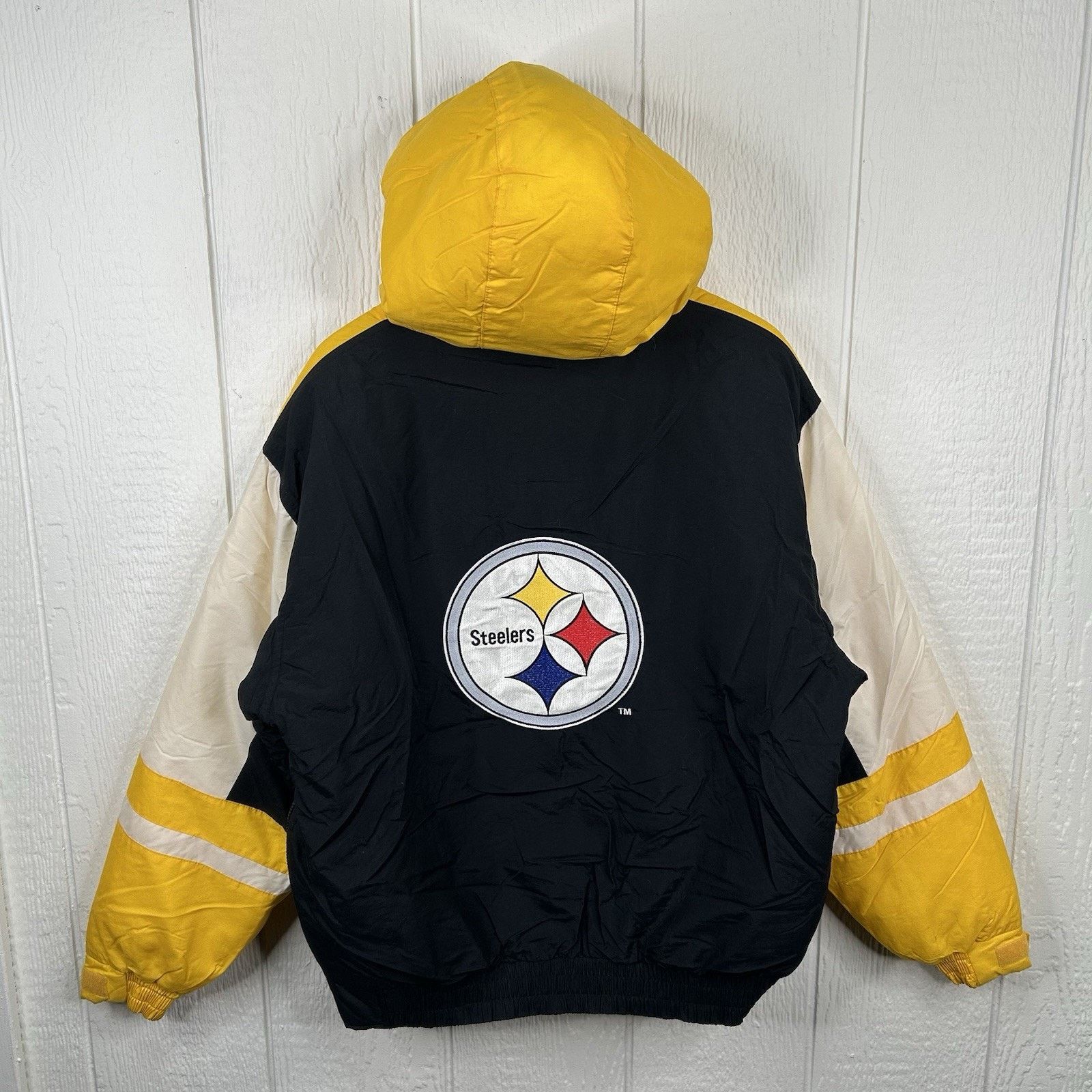 NFL 90's Pittsburgh Steelers NFL Quarter-Zip Puffer Jacket Large Size US L / EU 52-54 / 3 - 1 Thumbnail