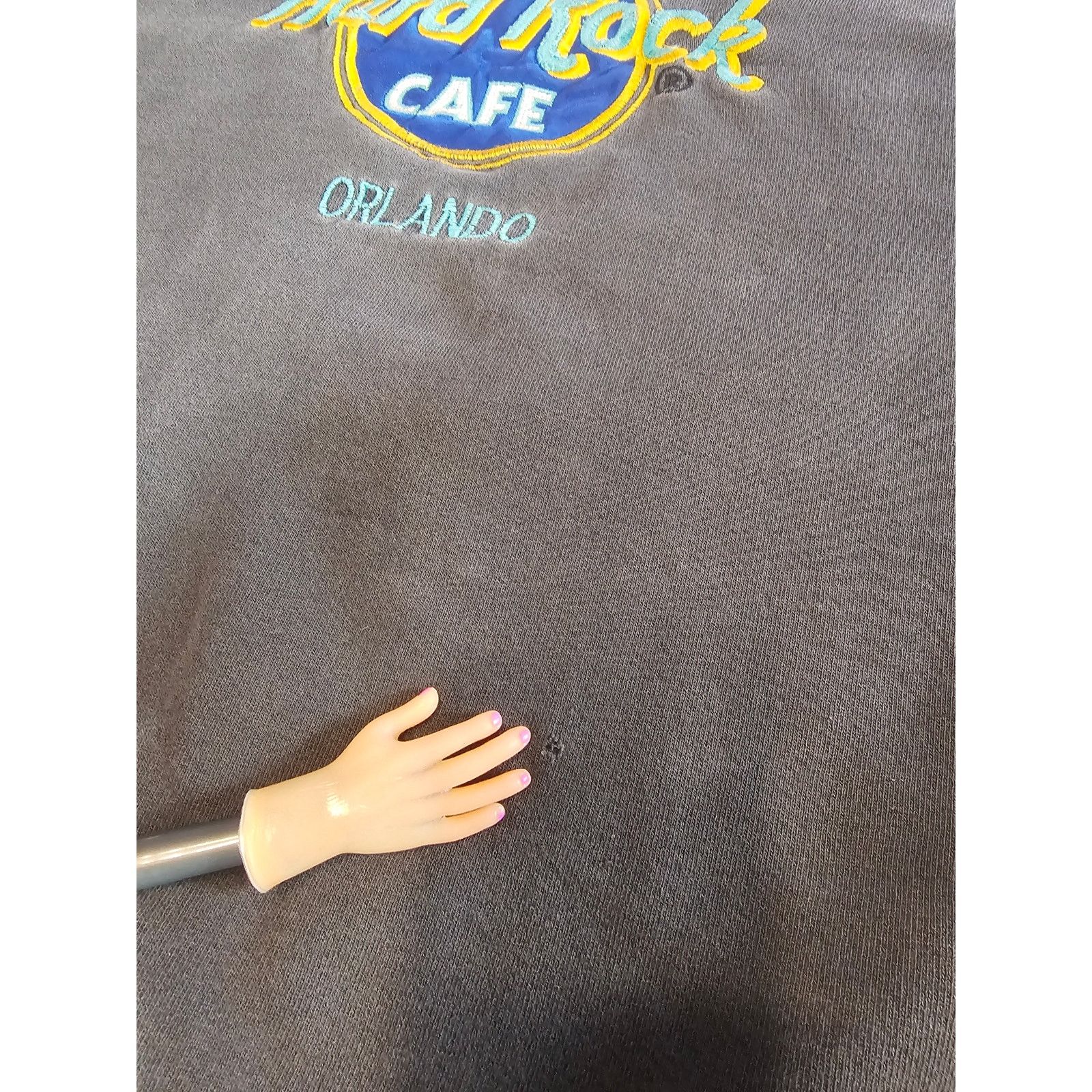 Hard Rock Cafe Vintage 90's Hard Rock Cafe Distressed Gray Sweatshirt L Size L / US 10 / IT 46 - 9 Thumbnail