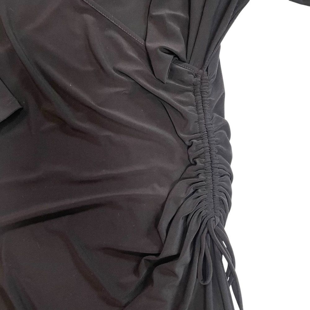 Other Clara Sunwoo V-Neck Side Gathered Side Black Dress Size L Size L / US 10 / IT 46 - 8 Thumbnail