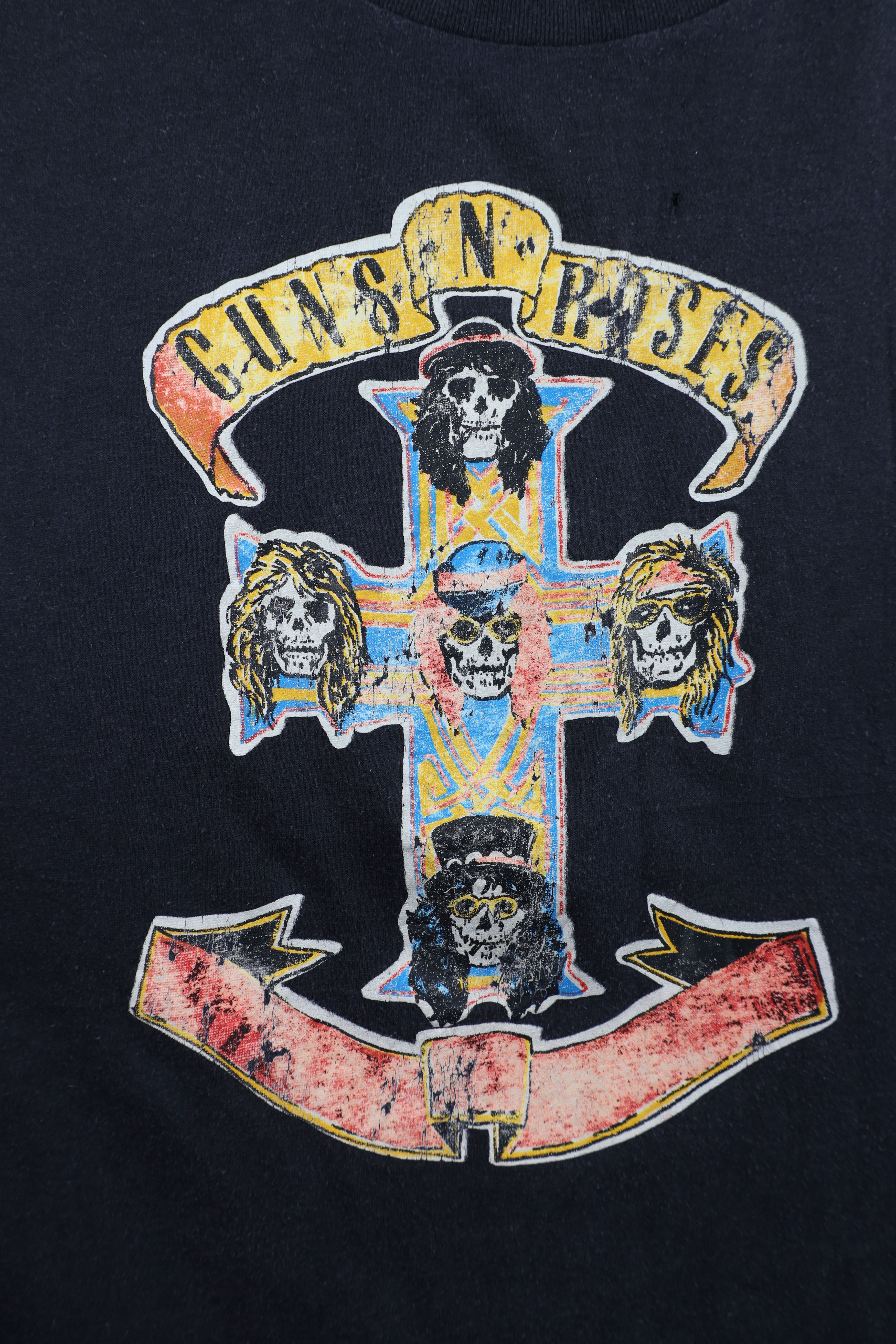 Vintage Vintage 80s For Destruction Guns N Roses Band T-Shirt USA Size US XL / EU 56 / 4 - 4 Thumbnail