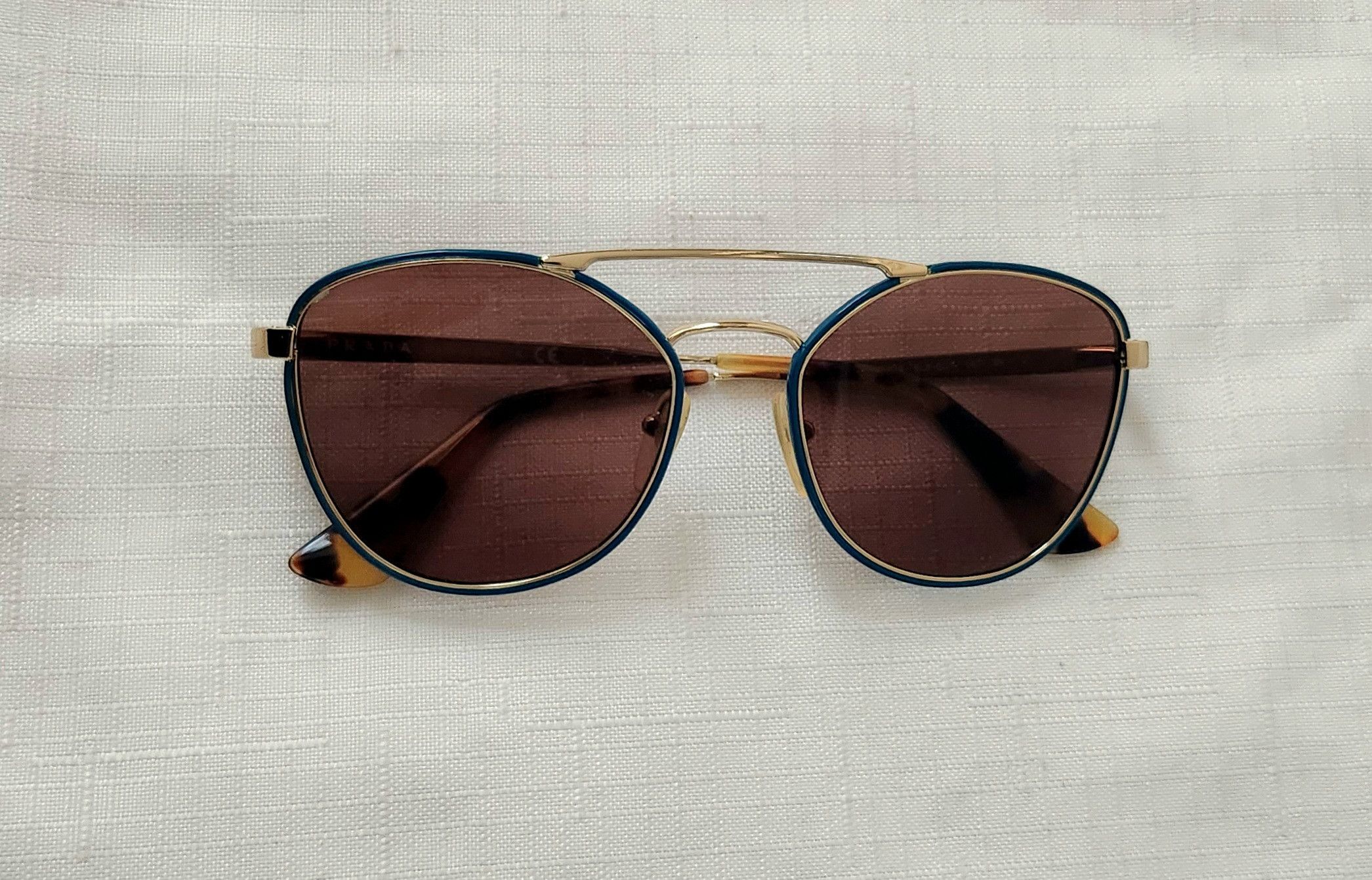 Prada PRADA SPR 63T SL5-8C1 55-19-140 3N GOLD SUNGLASSES Unisex Size ONE SIZE - 6 Thumbnail