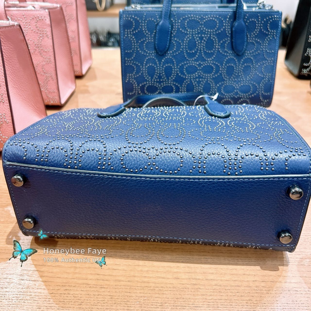 Coach Nina Small Tote Bag With Signature Rivets CX266 Size ONE SIZE - 2 Thumbnail