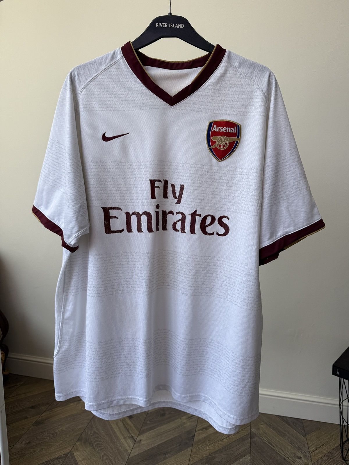 Nike ARSENAL LONDON 2007 2008 AWAY FOOTBALL SOCCER JERSEY NIKE Size US XXL / EU 58 / 5 - 3 Thumbnail