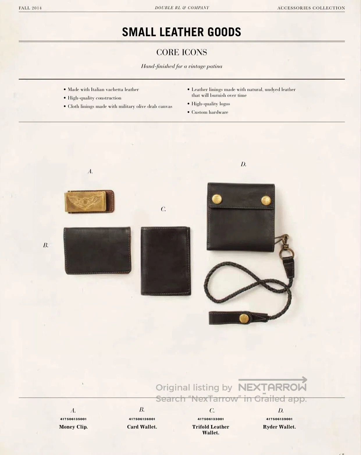 RRL Ralph Lauren RRL Tooled. Size ONE SIZE - 4 Thumbnail