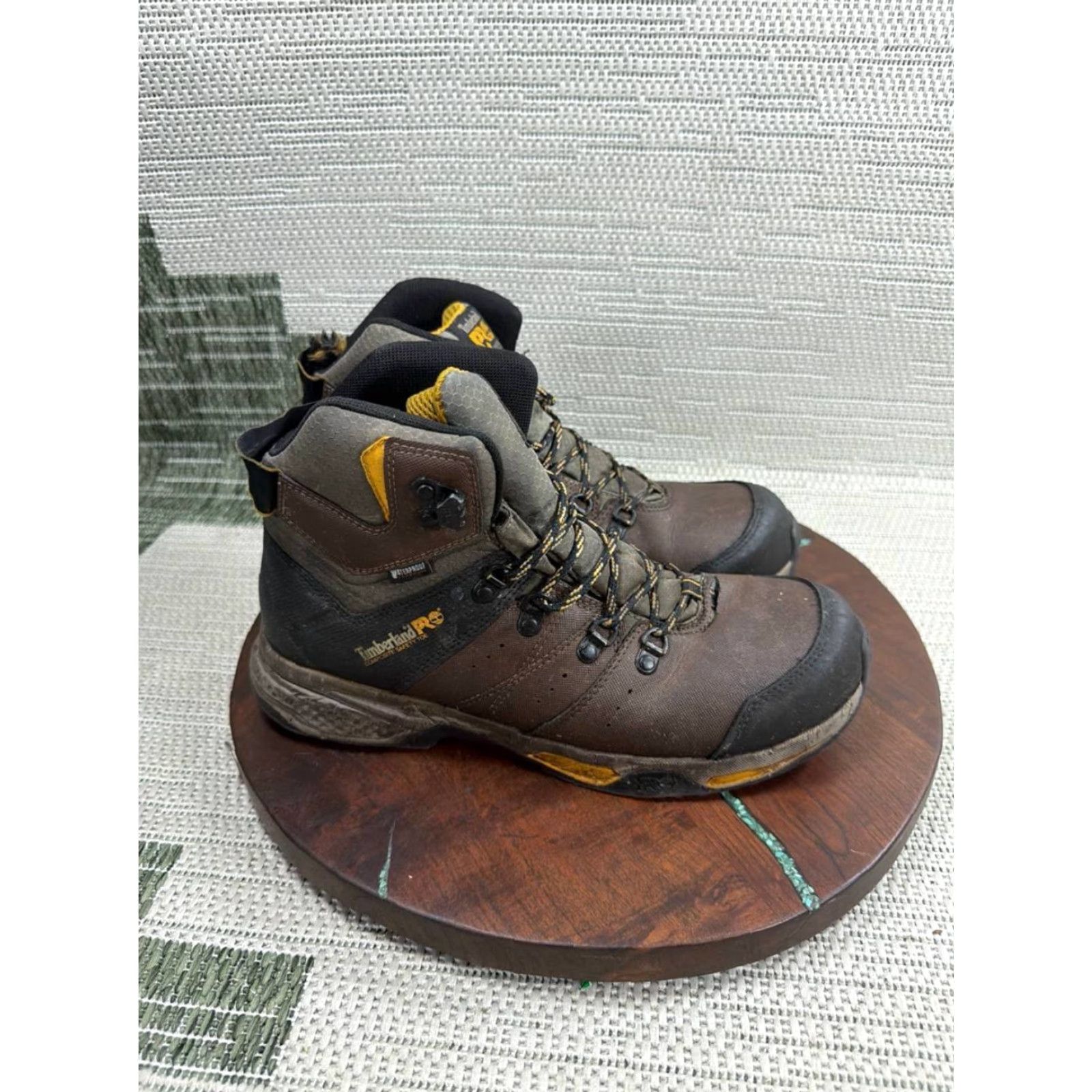 Timberland Timberland PRO Boot Mens Size 9 Wide Switchback Composite Toe Work Brown Leather Size US 9 / EU 42 - 2 Thumbnail