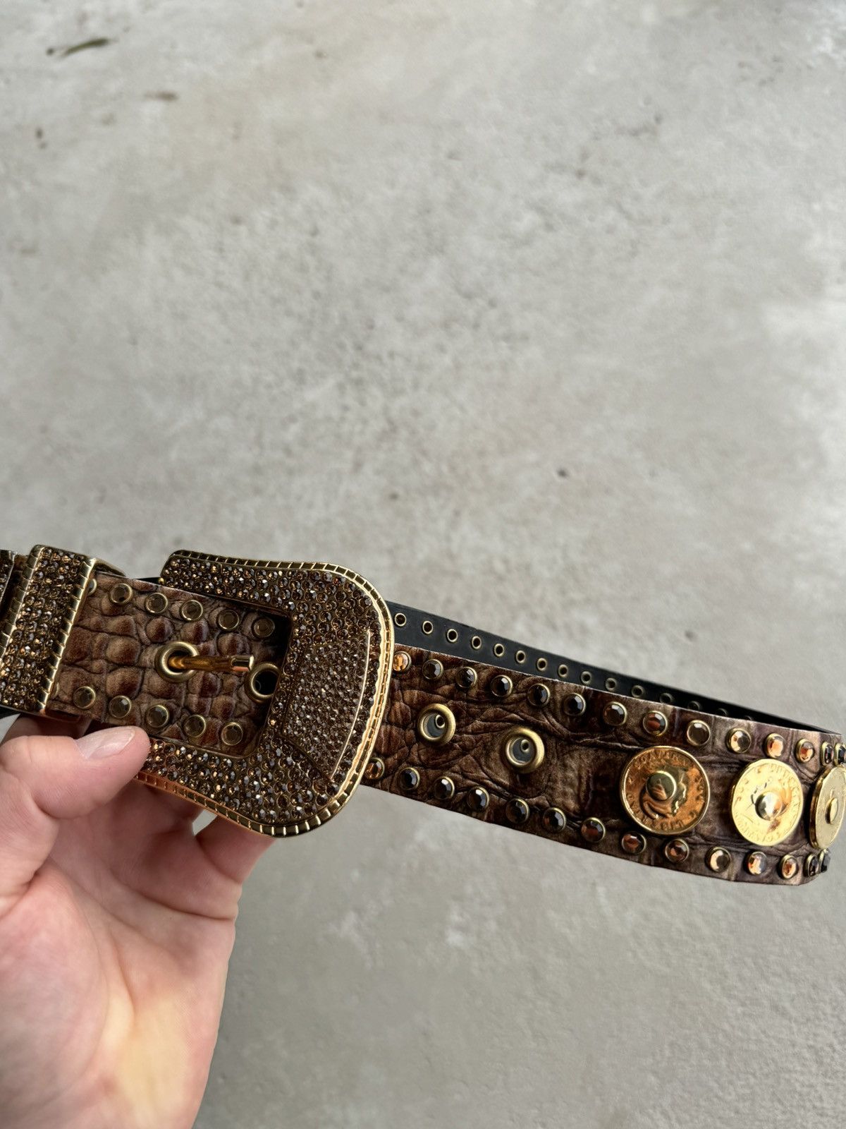 Japanese Brand × Vintage vintage rhinestones brown belt bb simon style Size ONE SIZE - 3 Thumbnail