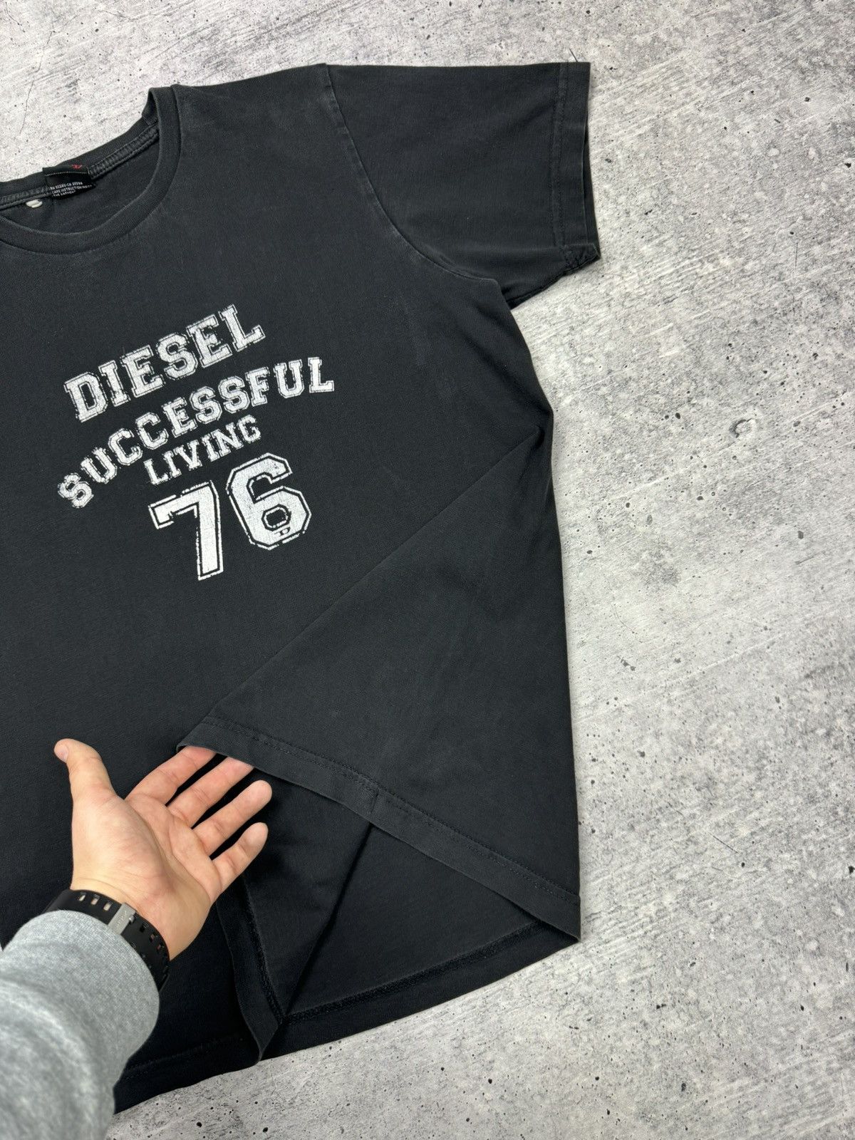 Diesel Vintage Diesel 90’s Y2K Style Big Logo Washed T-Shirt Tee Size US M / EU 48-50 / 2 - 6 Thumbnail