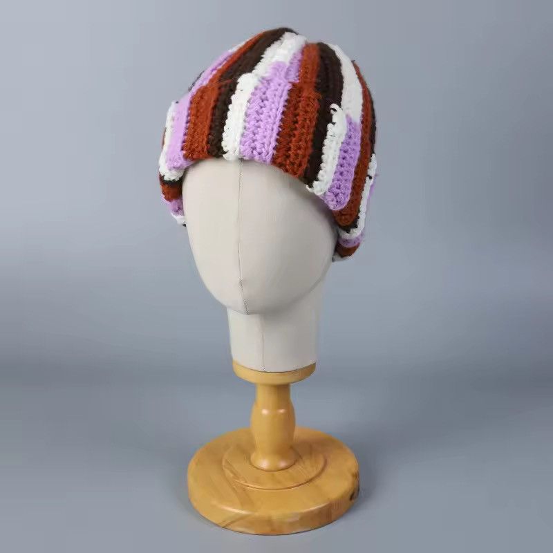Handmade Woolen Knitted Beanie Size ONE SIZE - 2 Thumbnail