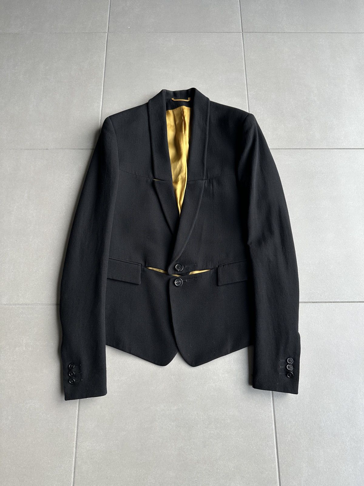 Ann Demeulemeester Ann Demeulemeester AW11 Split tailored jacket Size US S / EU 44-46 / 1 - 2 Thumbnail