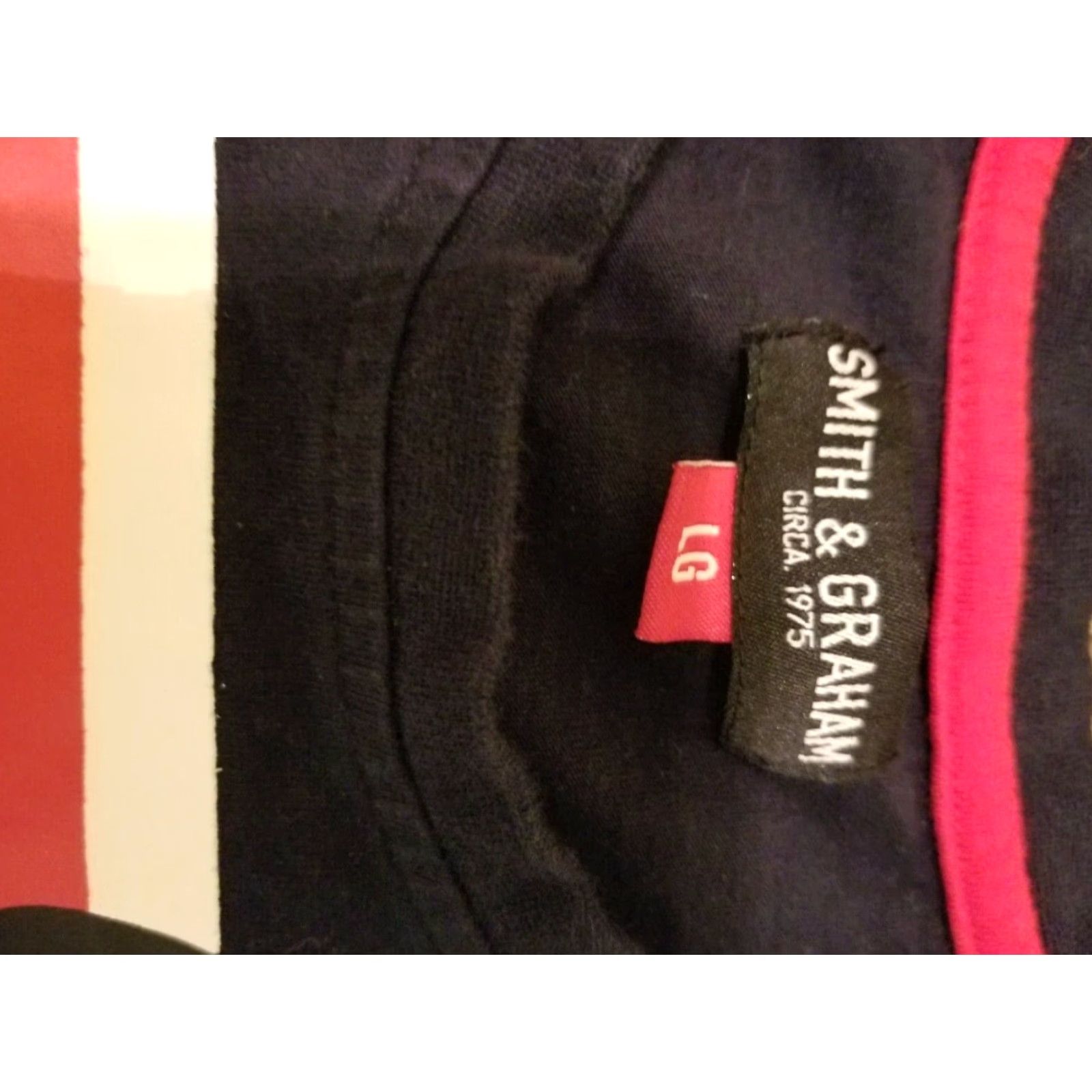 Vintage VINTAGE Smith & Graham T-Shirt Streetwear American Flag Shirt Adult L Blue Short Sleeve Crew Neck 100% Cotton Mens Size US L / EU 52-54 / 3 - 3 Thumbnail