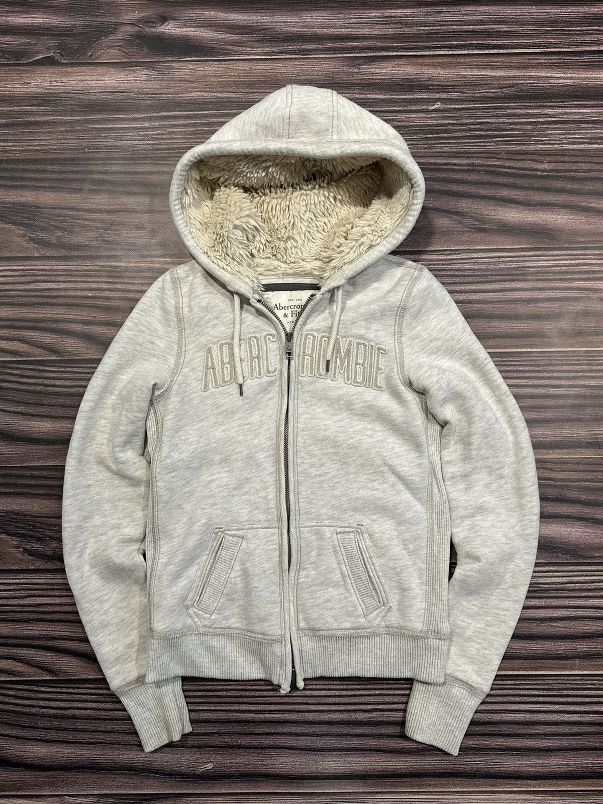 Abercrombie & Fitch × Japanese Brand Crazy Y2K Abercrombie Fitch Fur Hoodie Ifsixwasnine Style Size S / US 4 / IT 40 - 1 Thumbnail