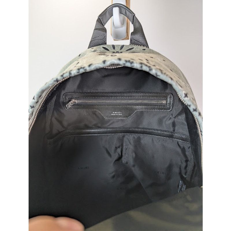 Amiri o1rshd1 Size: OS / Bandana Denim Backpack in Clay Indigo Size ONE SIZE - 16 Thumbnail
