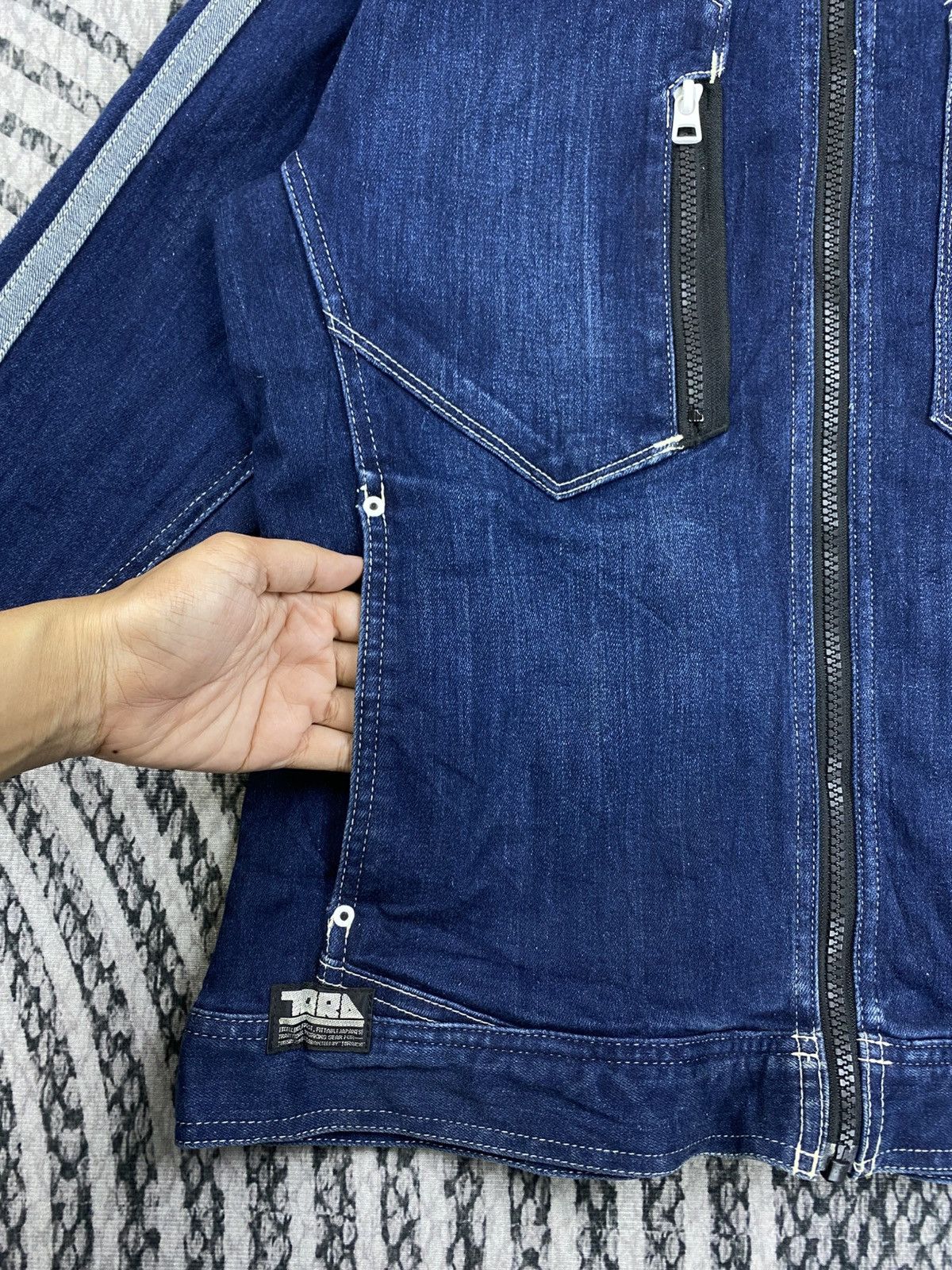 Japanese Brand Vintage Tora Workwear Stretch Longsleeve Denim Jacket Size US M / EU 48-50 / 2 - 8 Thumbnail